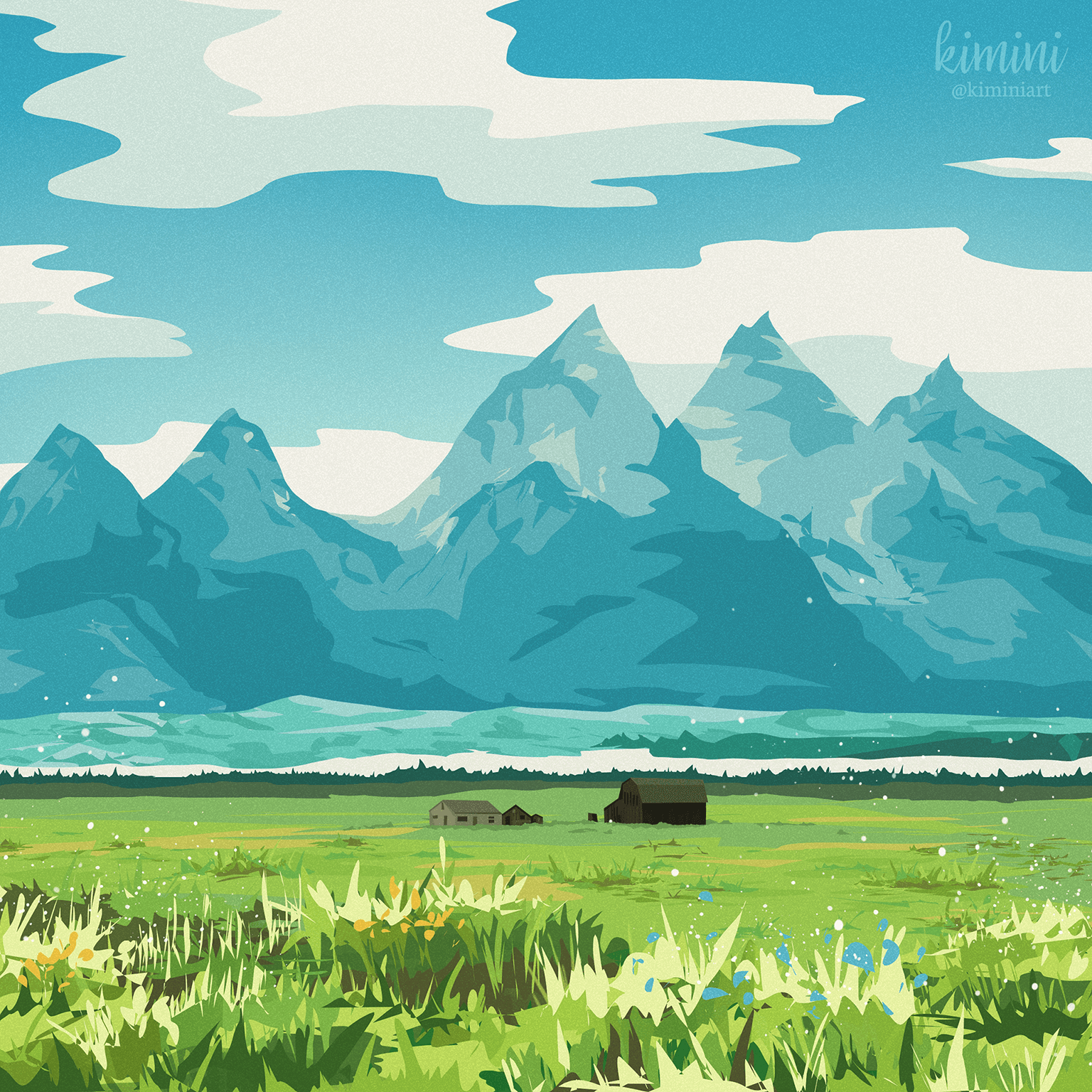 Study kimini Digital Painting .School