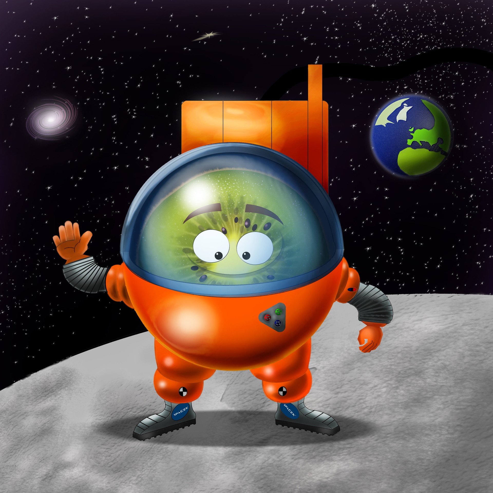Kiwi_Astronaute par Pikho