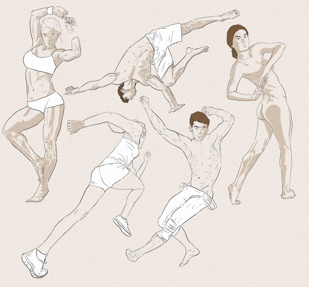 croquis - corps en mouvement par Renk McKenzie