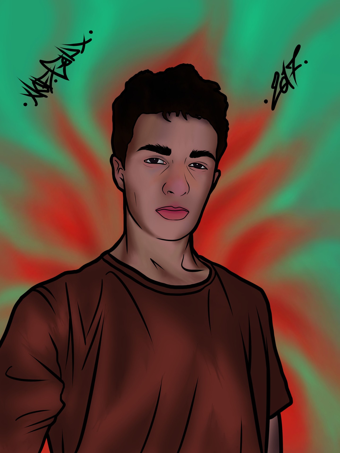 Auto portrait semi-réaliste  par migouyouyou