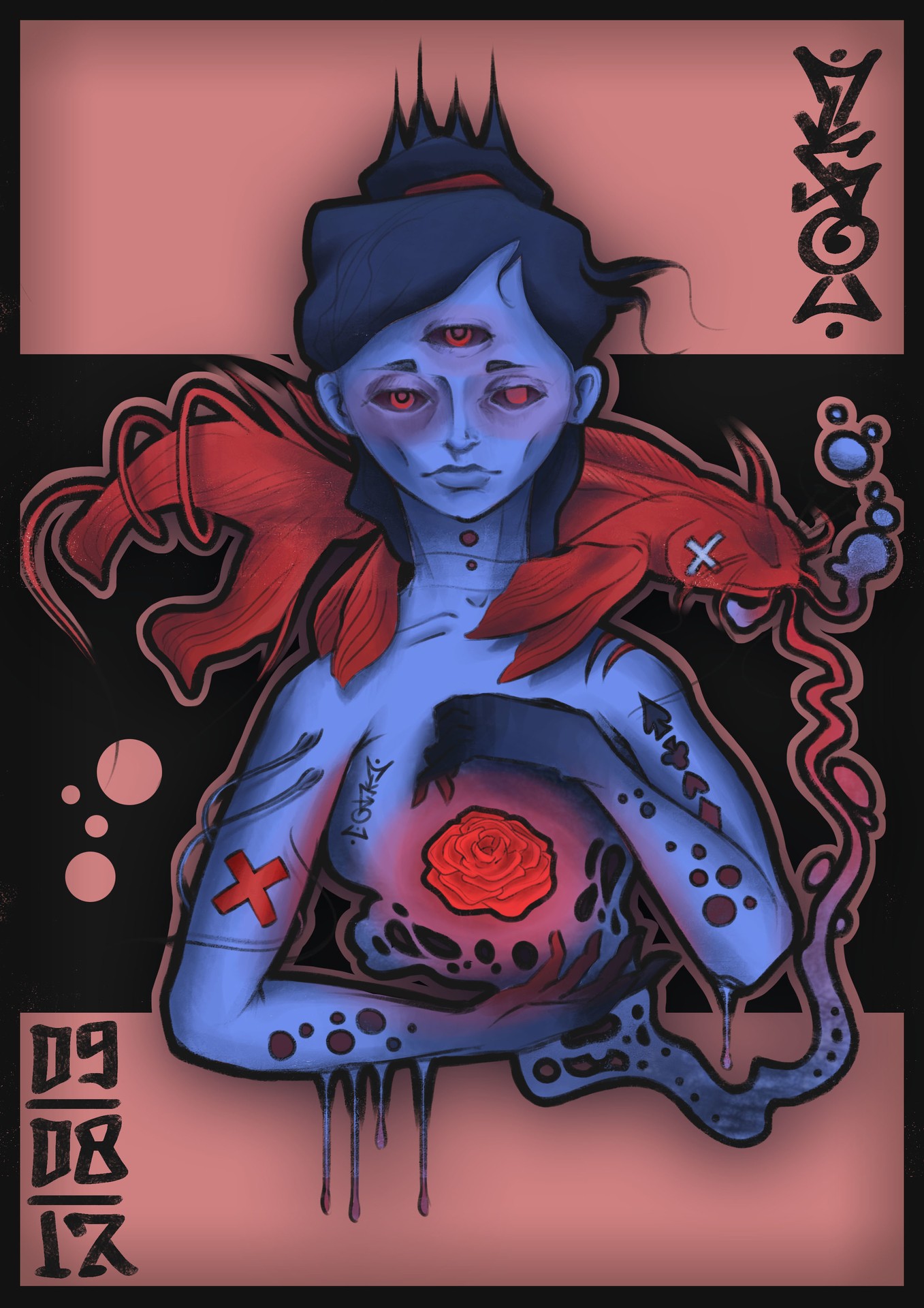 poisson rose par migouyouyou