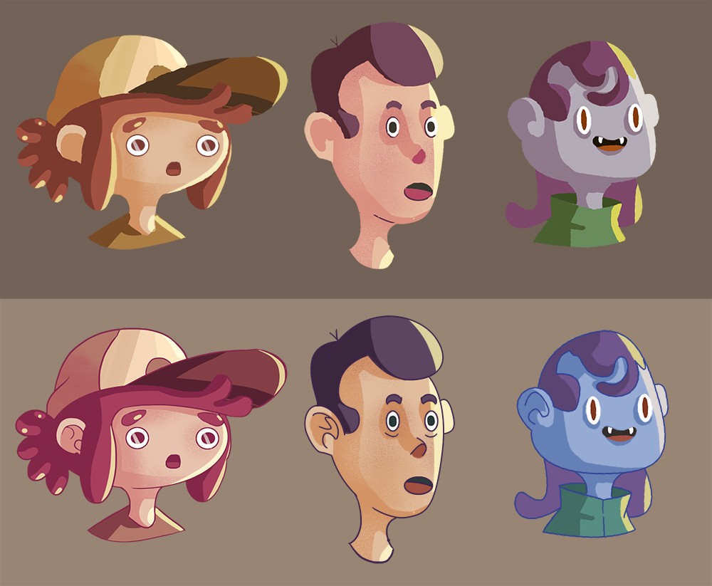 croquis tetes persos par Renk McKenzie