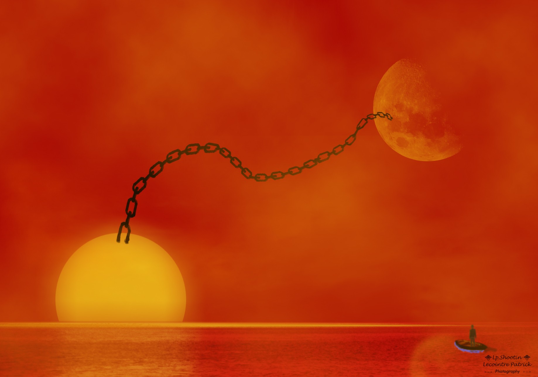 matte painting couche de soliel par Patrick Lecointre