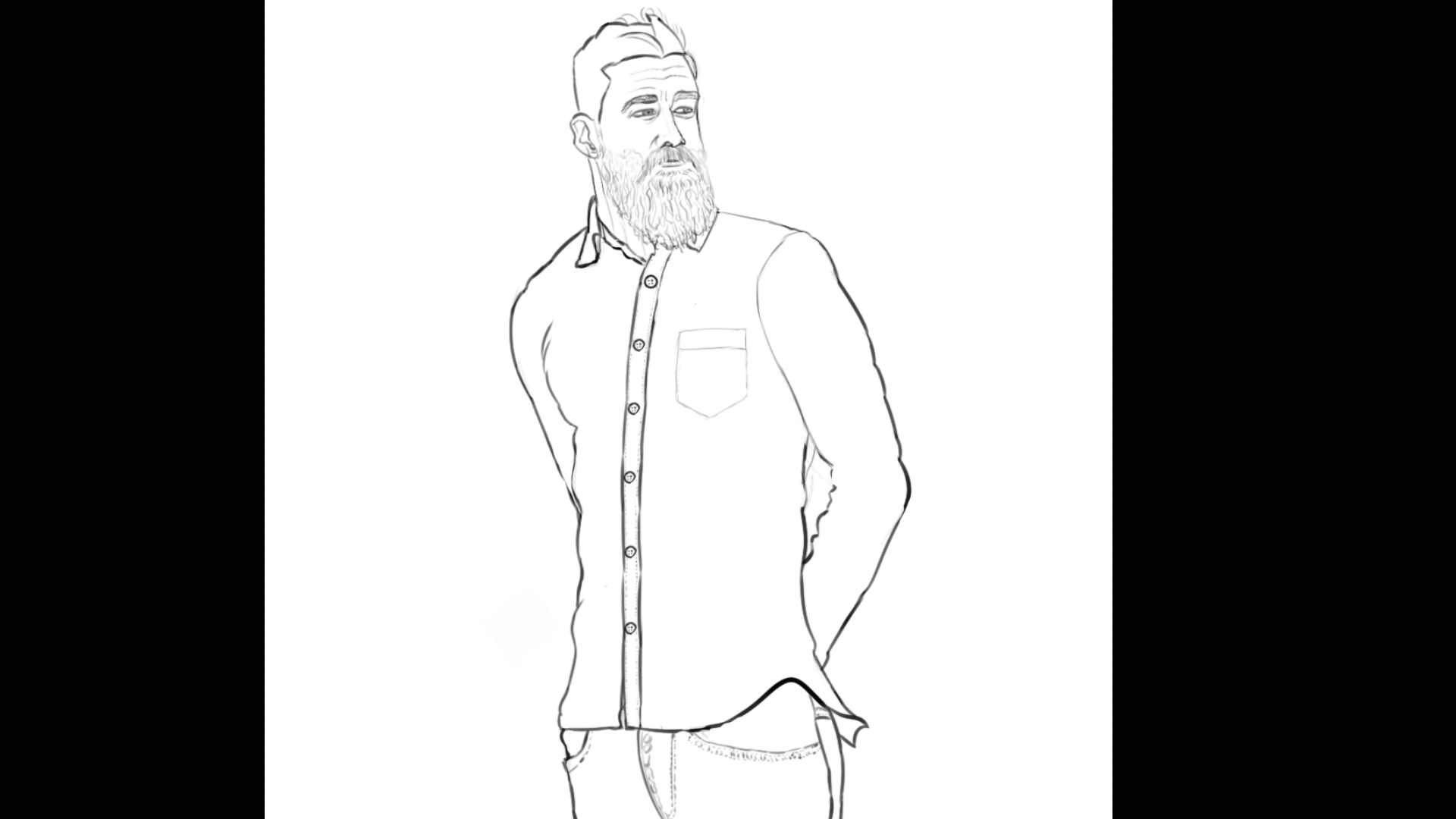 Croquis homme par Thomas Feuga