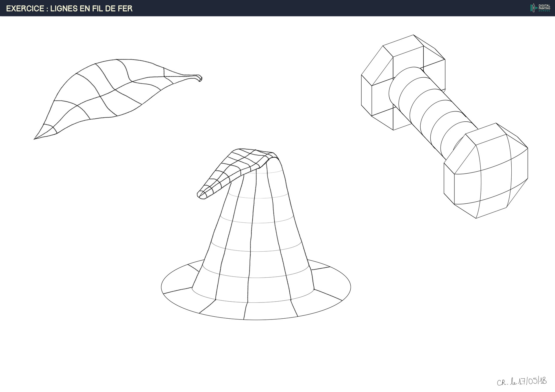 Fil de fer : Dessiner 3 objets par c.renau