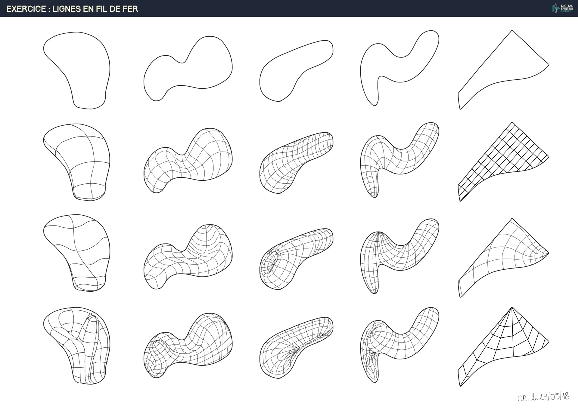 Fil de fer : remplir des formes d'imagination par c.renau