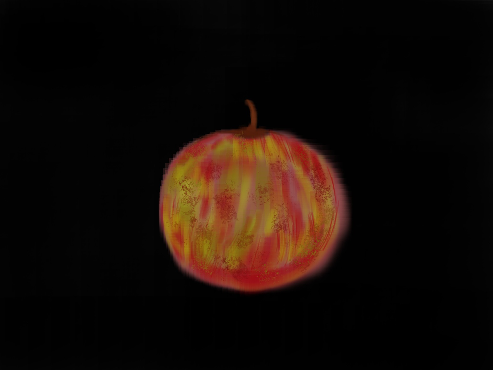 painting-pomme-premier-dessin par Jonathan Filippini