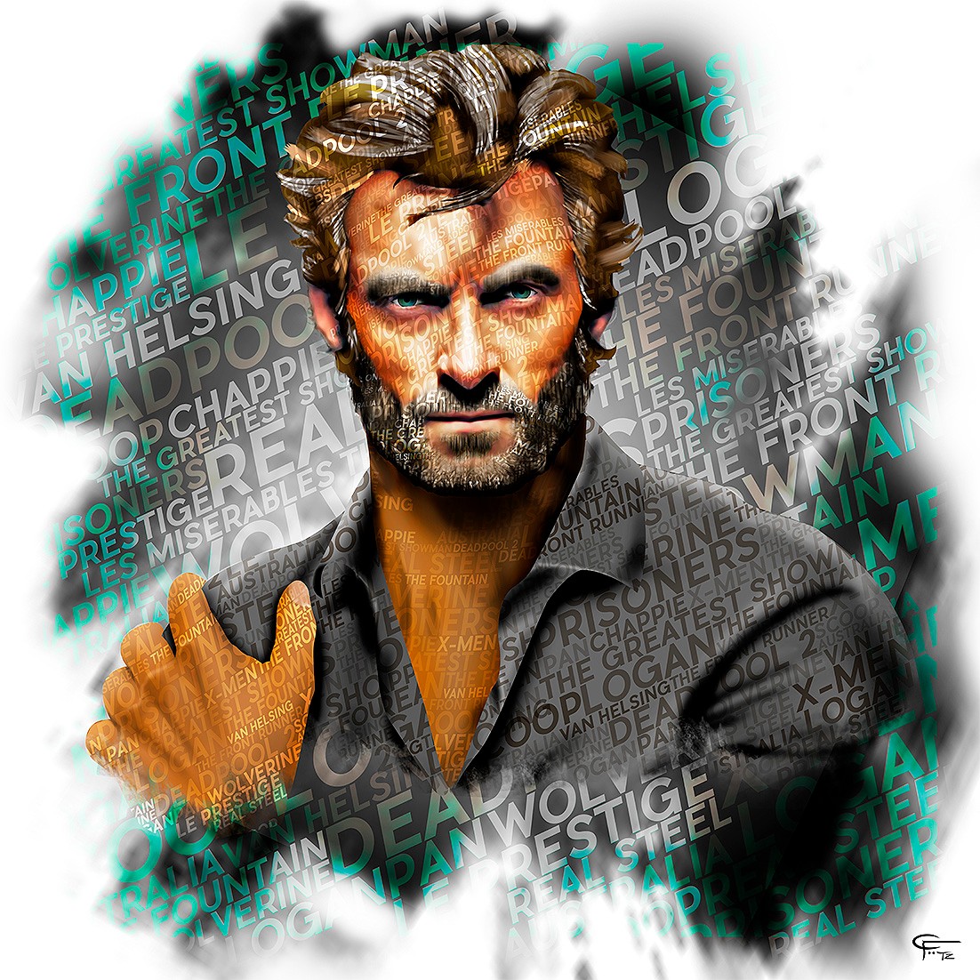 Hugh Jackman-POPART  par Titeufzen