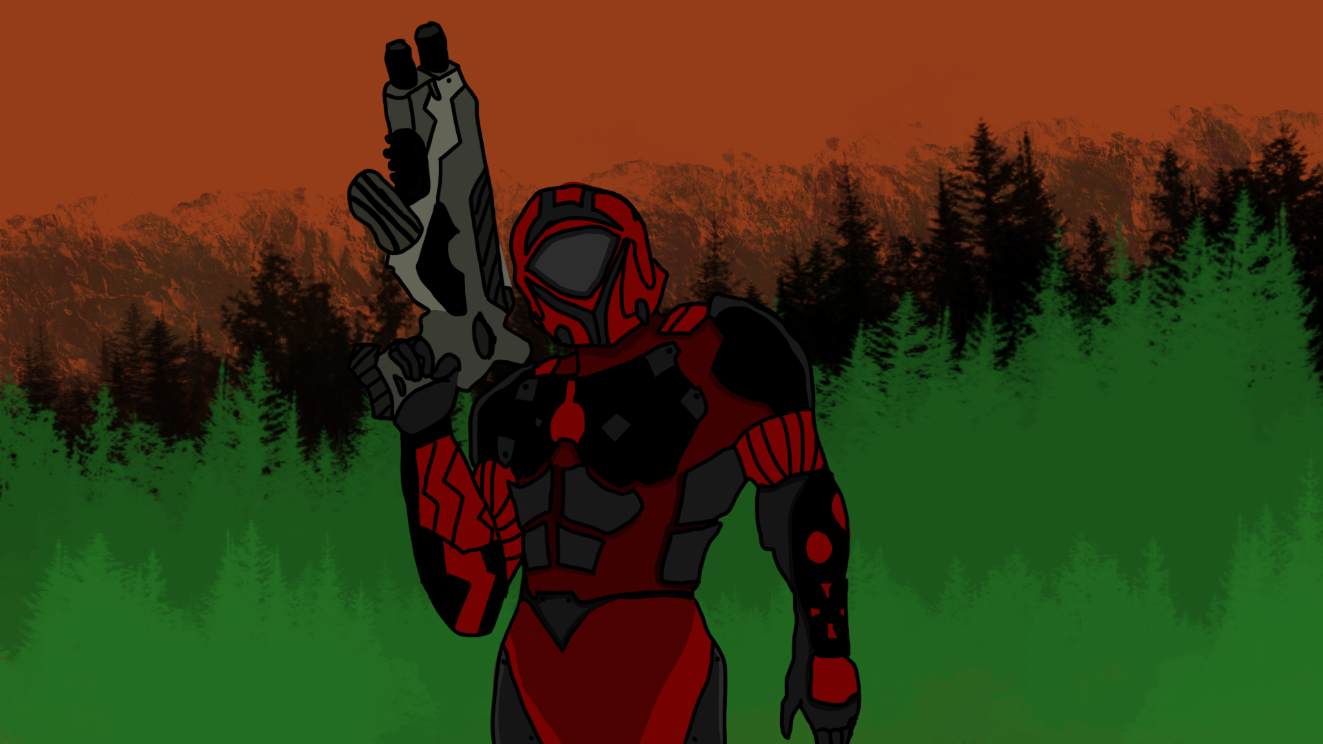 Soldat futuriste par inkurudokenpachi