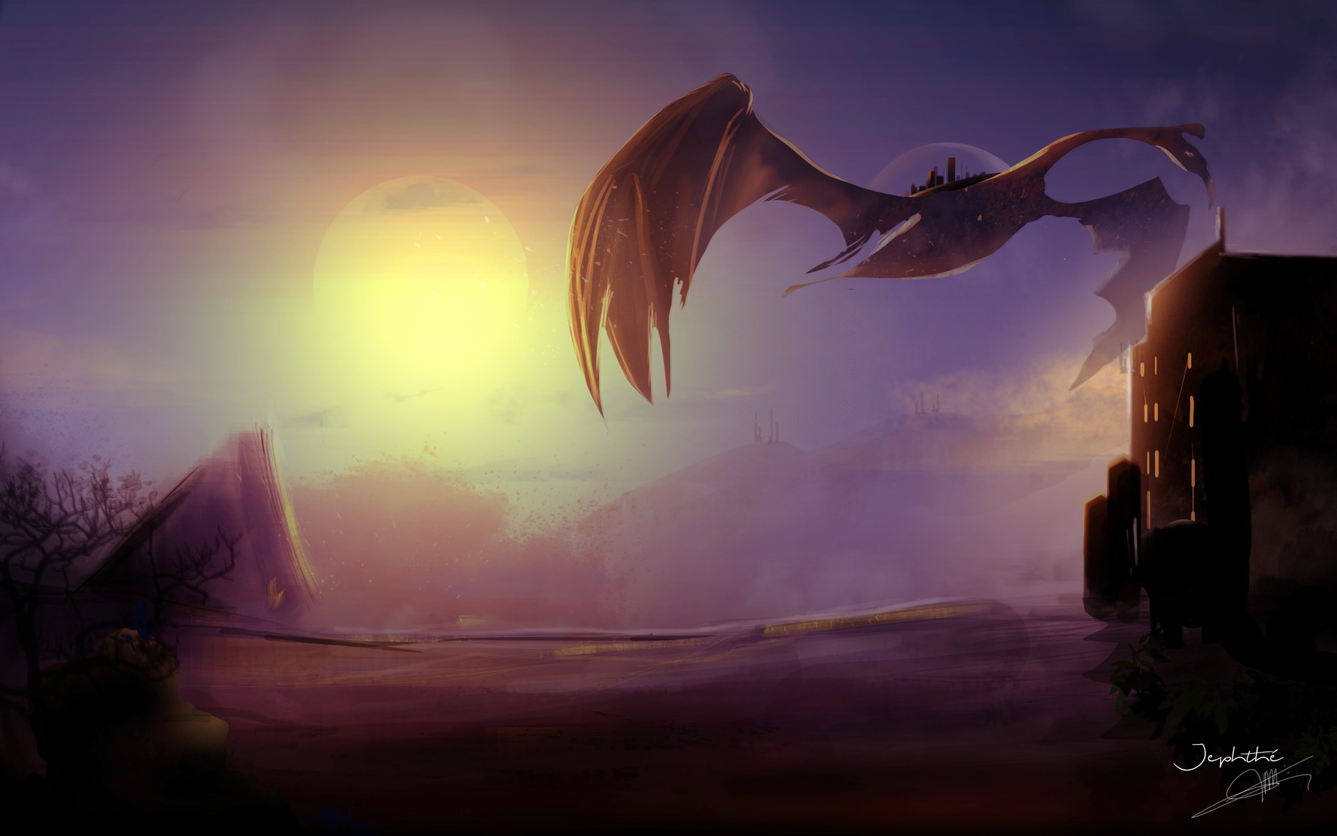 Dragon-in-a-moon par Jephthé Ngamo