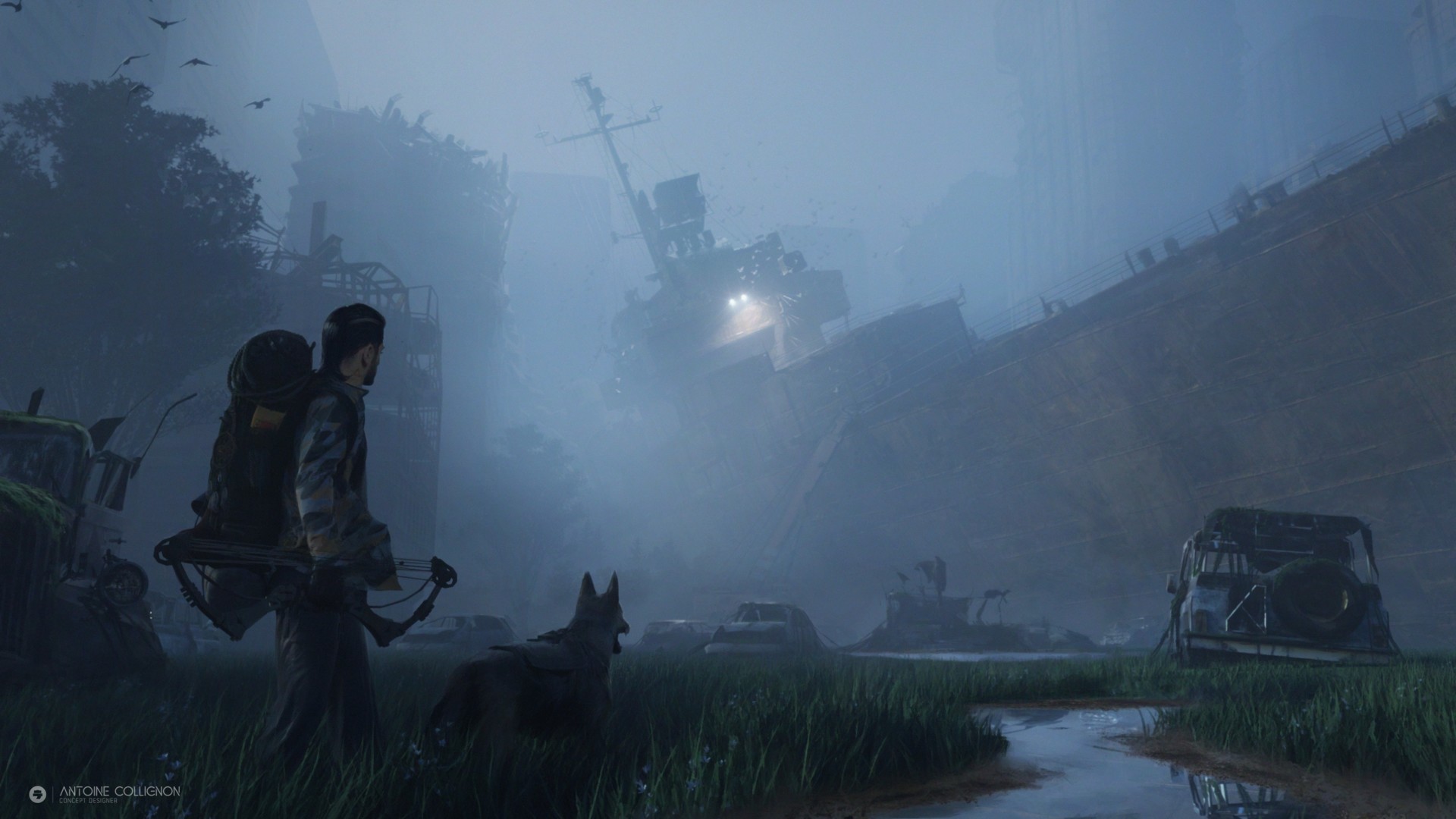 Breeze in monochrome night par Antoine Collignon