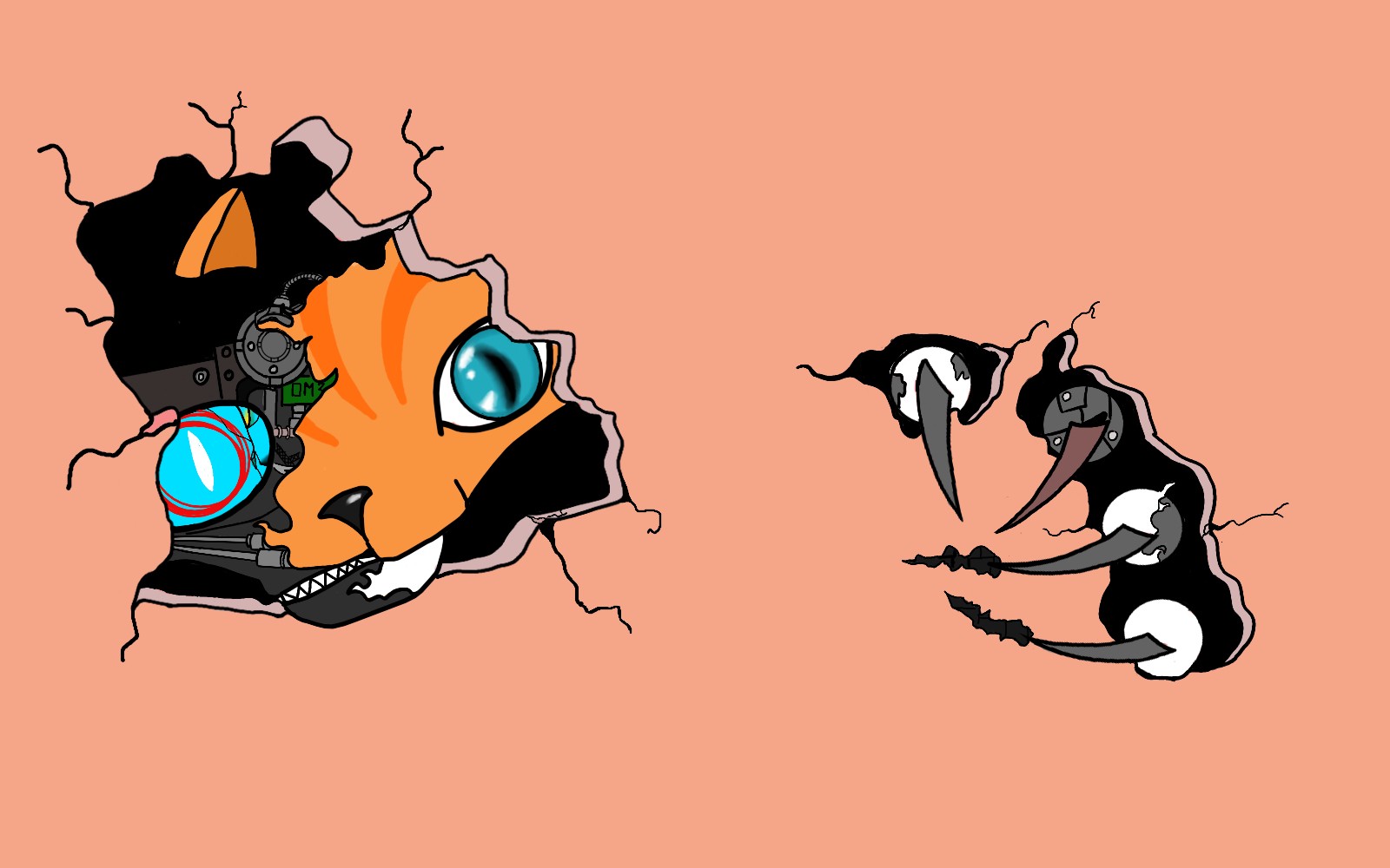 chat bionique par BaK0uRa