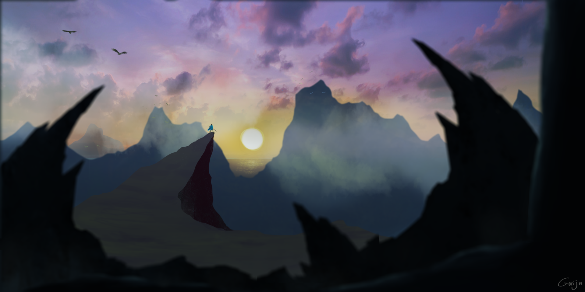 BlueCapeInTheSunset par Grija