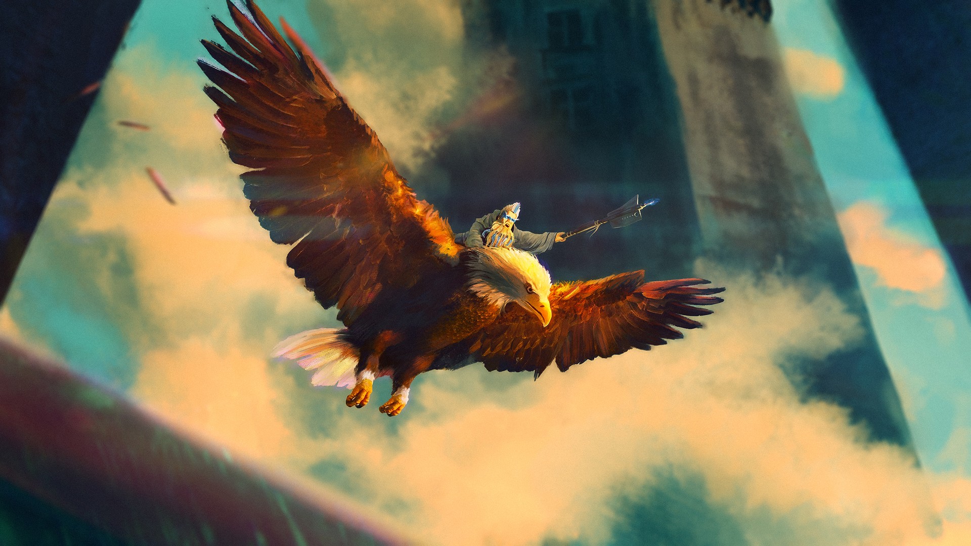 Attack from above - Djayk - Digital Painting .School