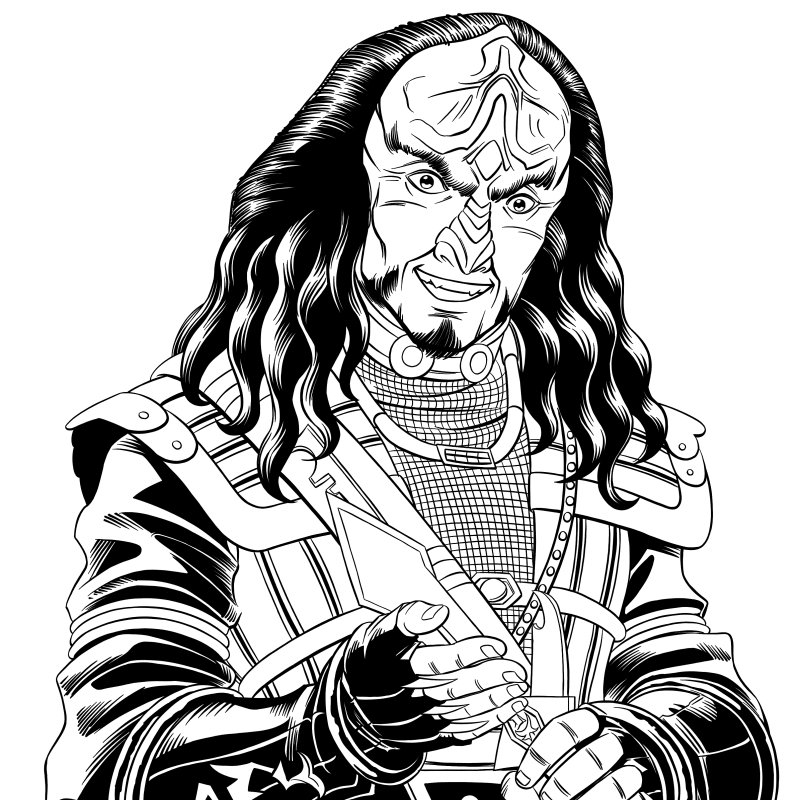 Gowron, chancelier des klingons Suisei Digital Painting .School
