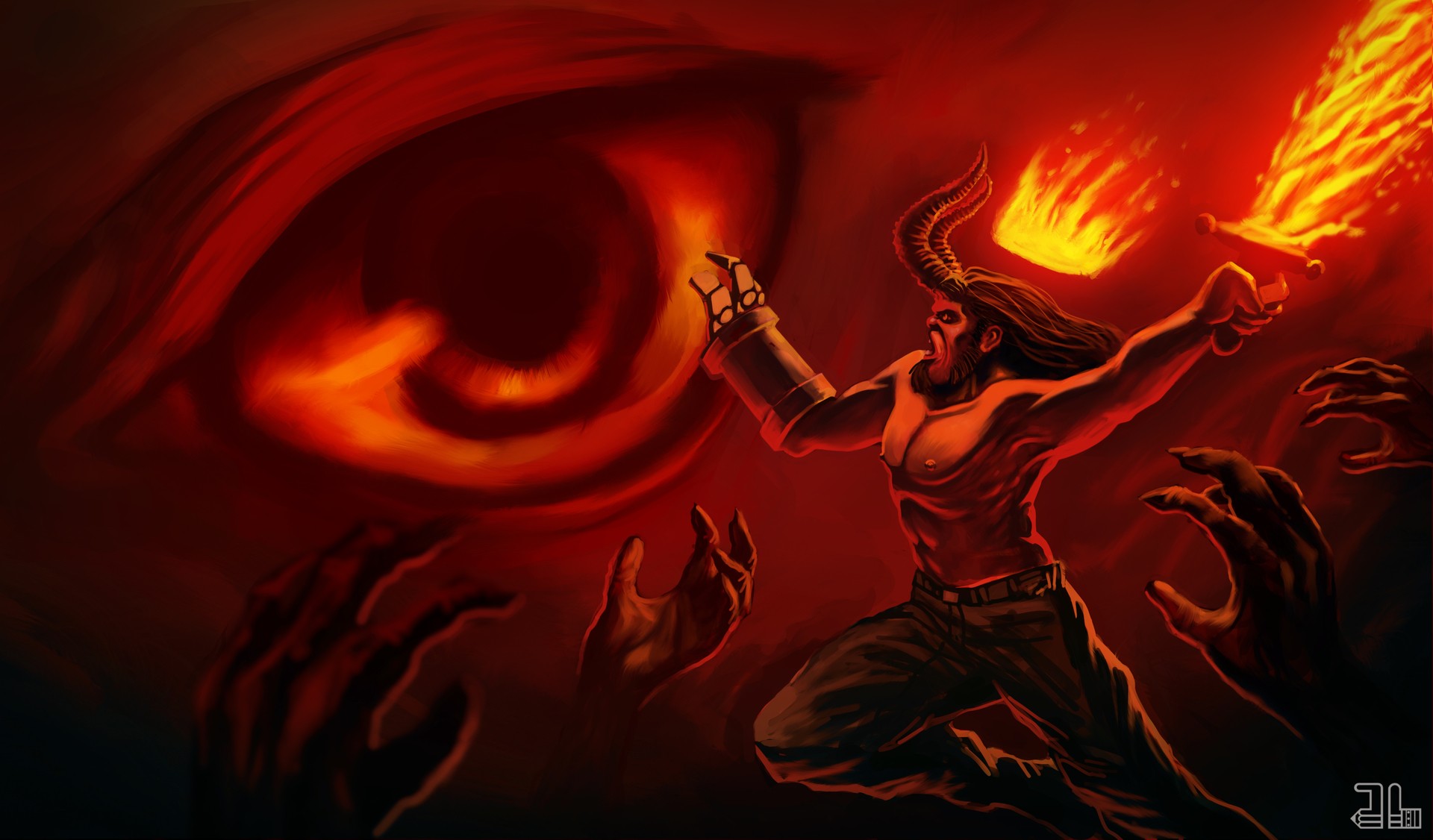 Jorys_Leroux_Hellboy par Cyborgarou