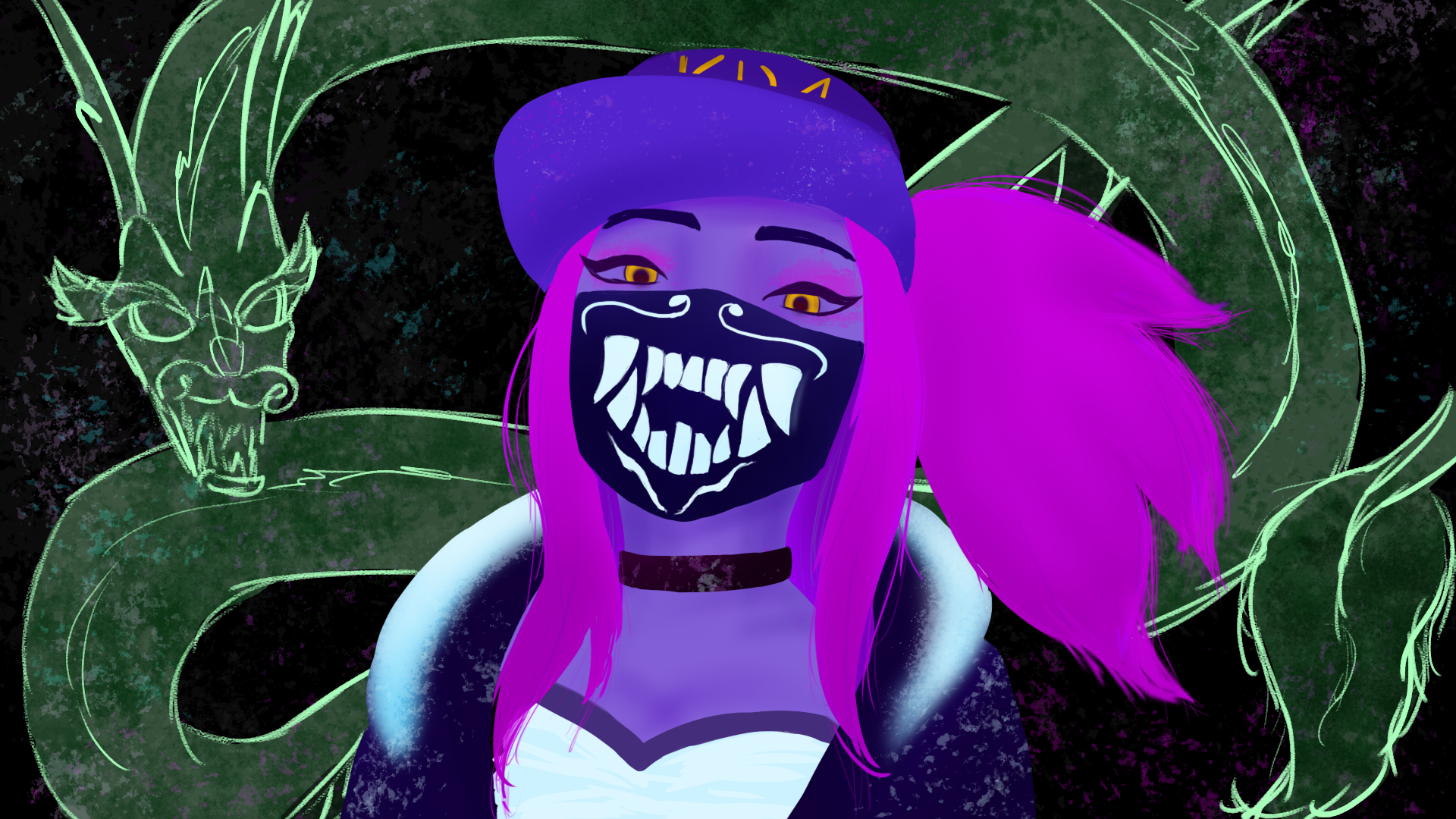 KDA akali Shadows par charvinem