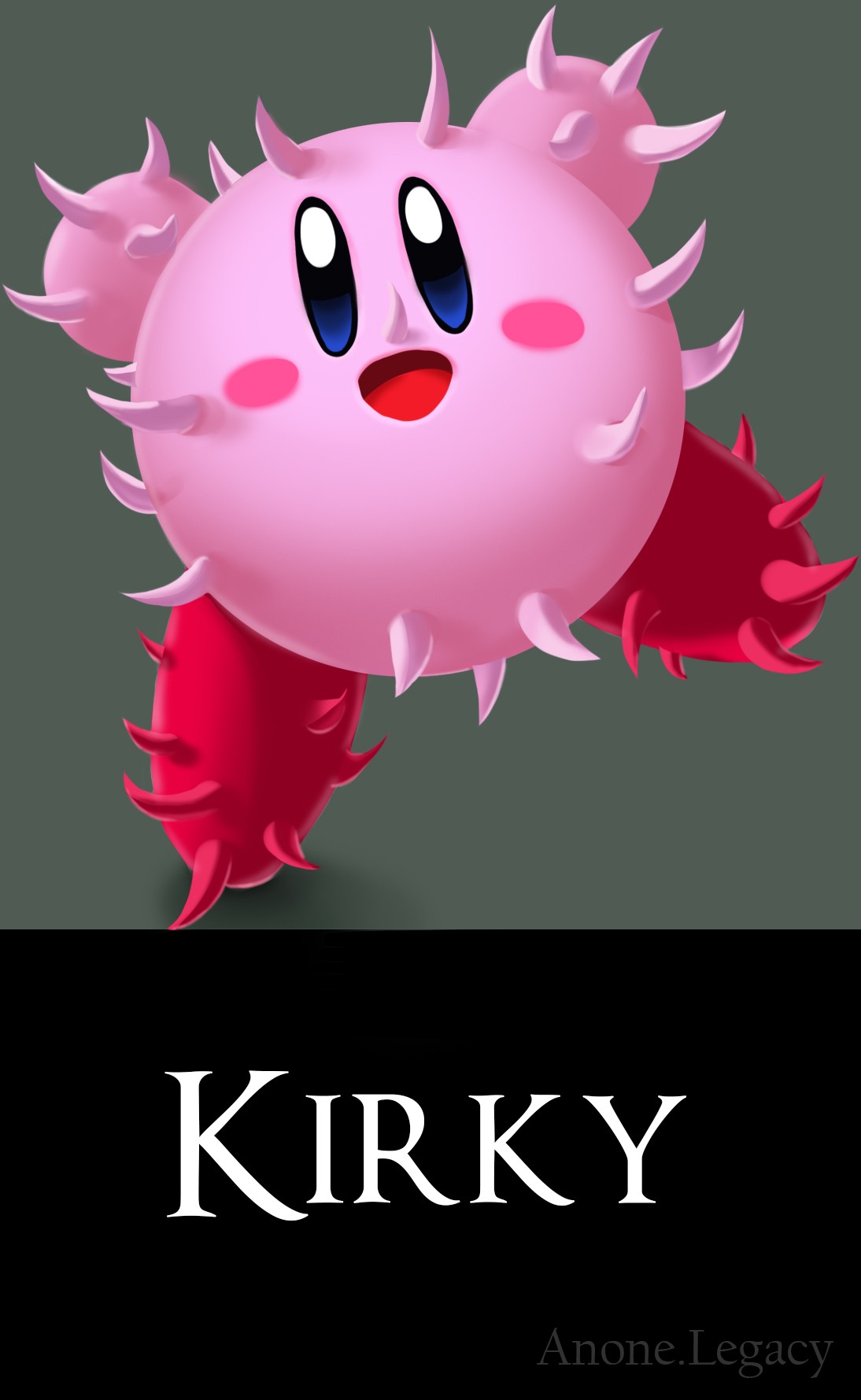 Kirky (Kirby x Kirk de Dark Souls) - superyatsumi64 - Digital Painting  .School