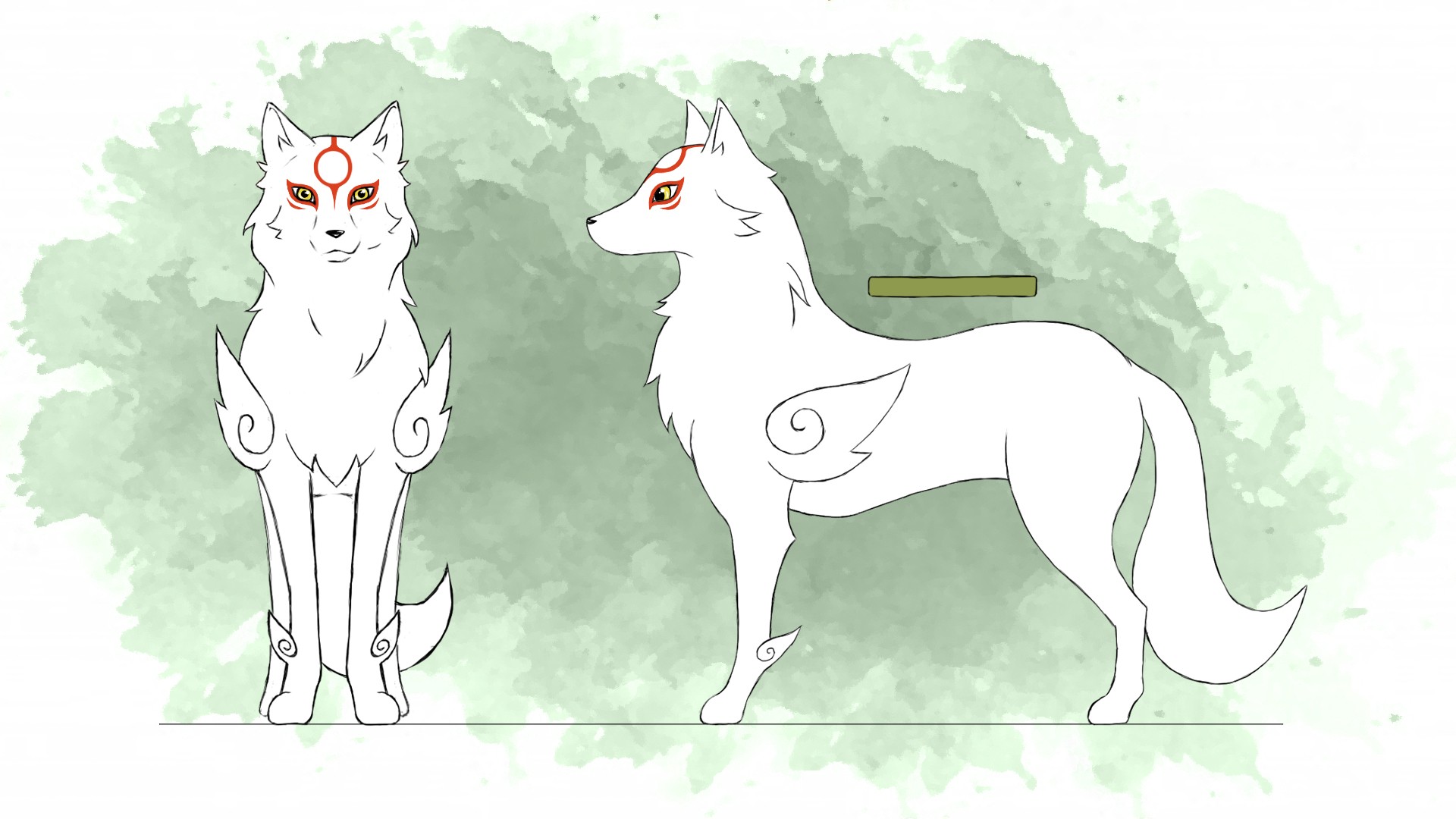 Okami design avec couleurs 2 par Akieze