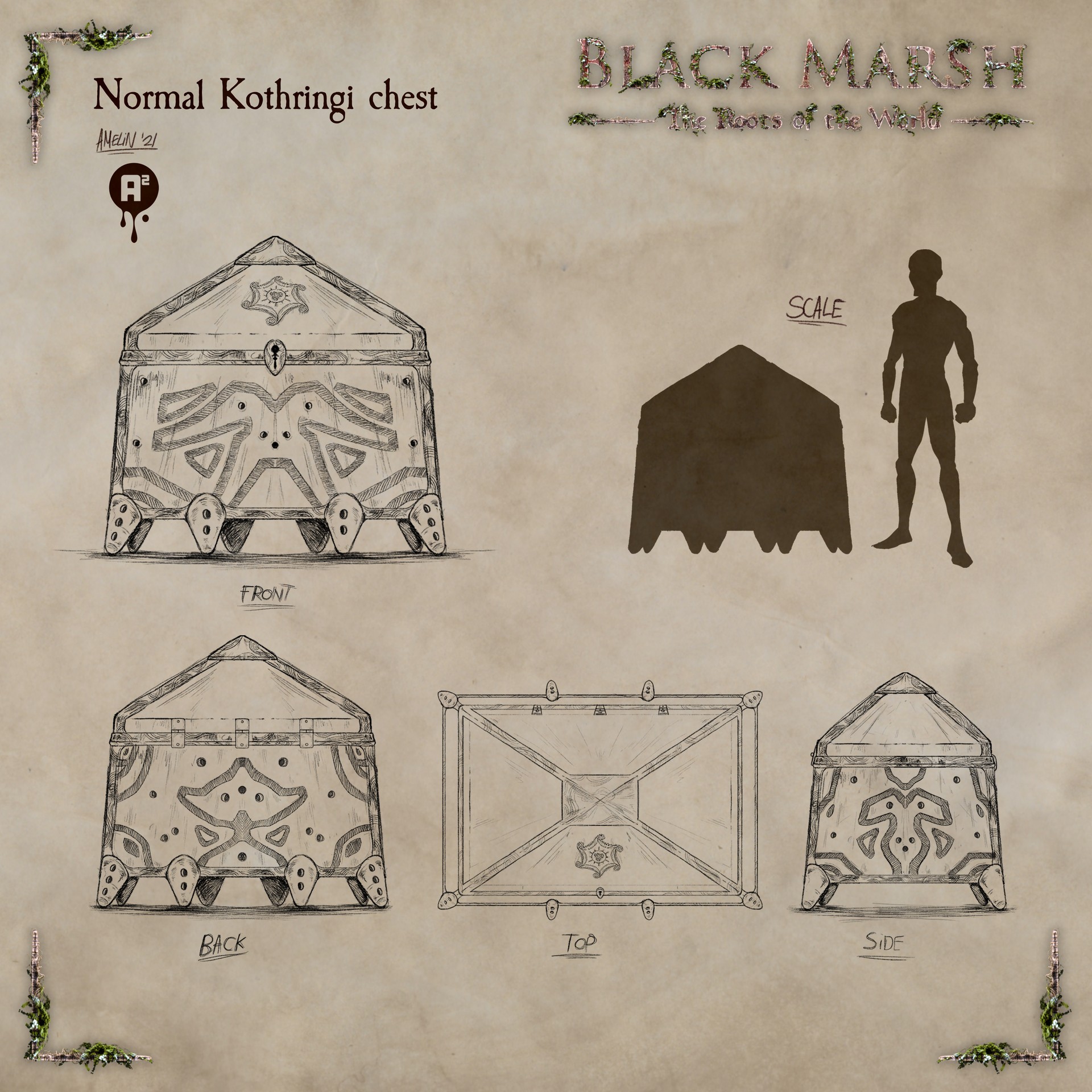 Kothringi Beyond Skyrim - Kothringi Chest Concept art - Scarnor - Digital ...