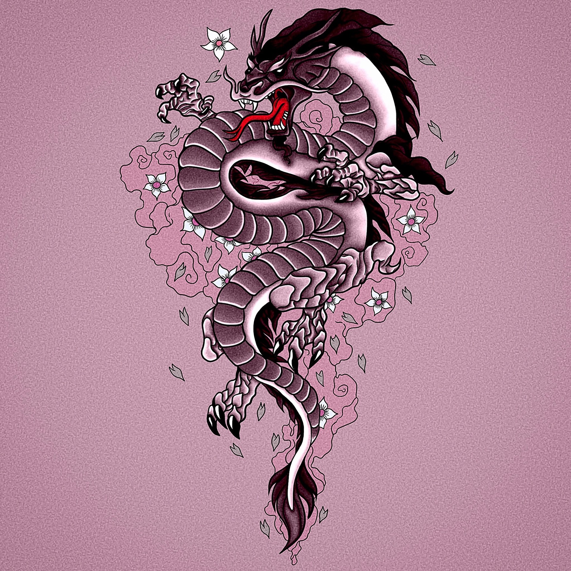 Dragon rose par Varioul