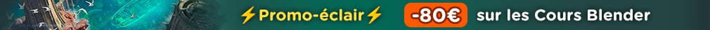 -80€ sur les cours Blender pendant 3 jours à partir du Dimanche 19 avril 2026