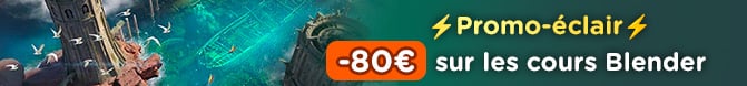 -80€ sur les cours Blender pendant 3 jours à partir du Dimanche 19 avril 2026