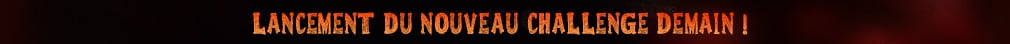 Demain sortie du Challenge 20 !