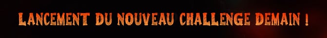 Demain sortie du Challenge 20 !