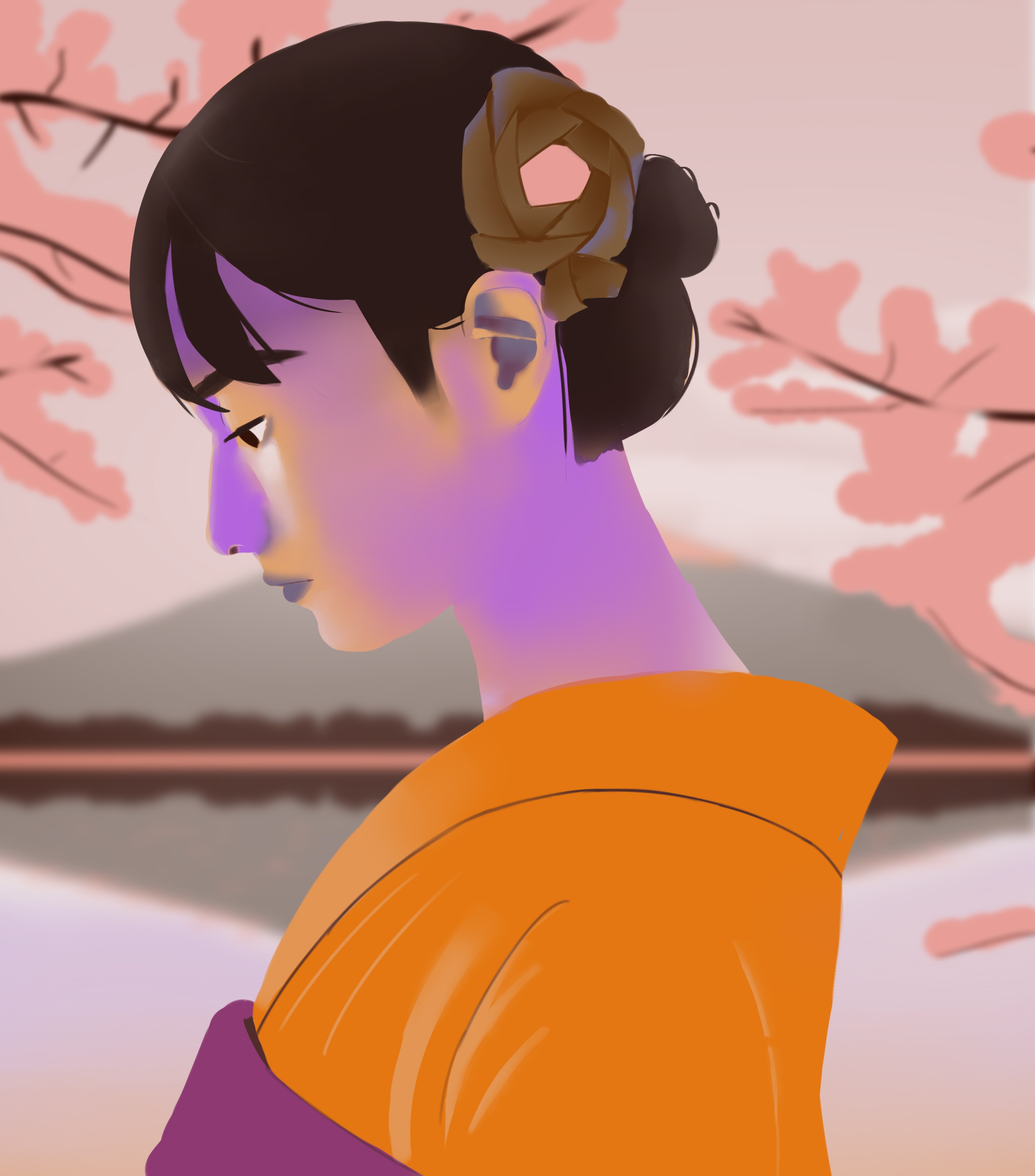 Une japonaise violette ??? par Walvyn