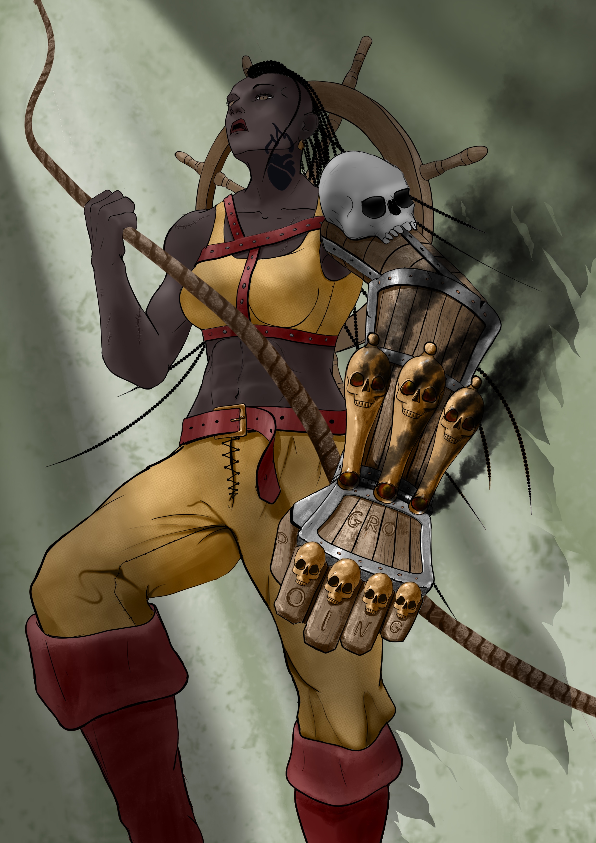 Gropoings, la pirate sans peur (Challenge #20 : Sails of Black Bones) par Khal