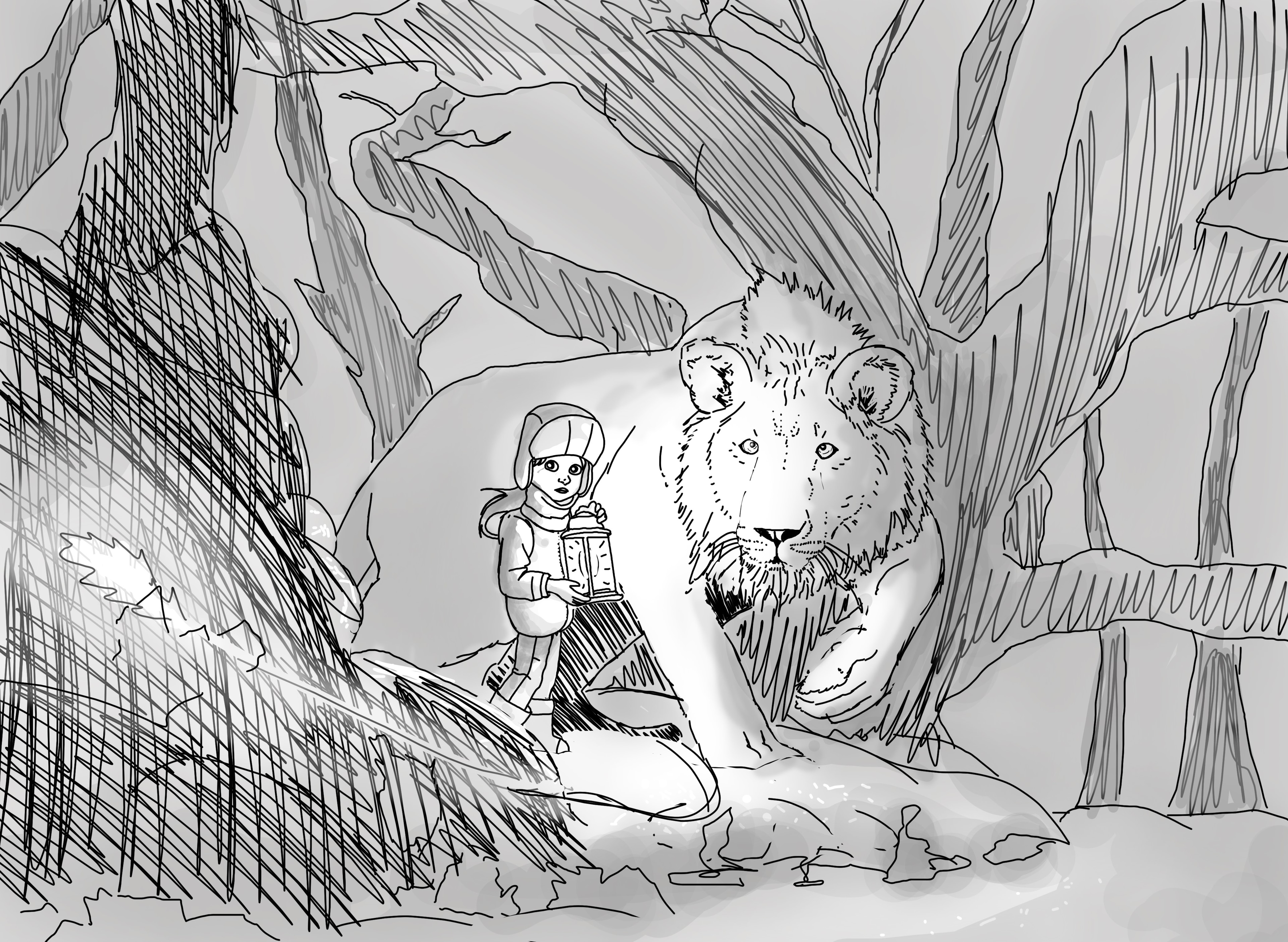 La sorcière et le lion par Matt Fou