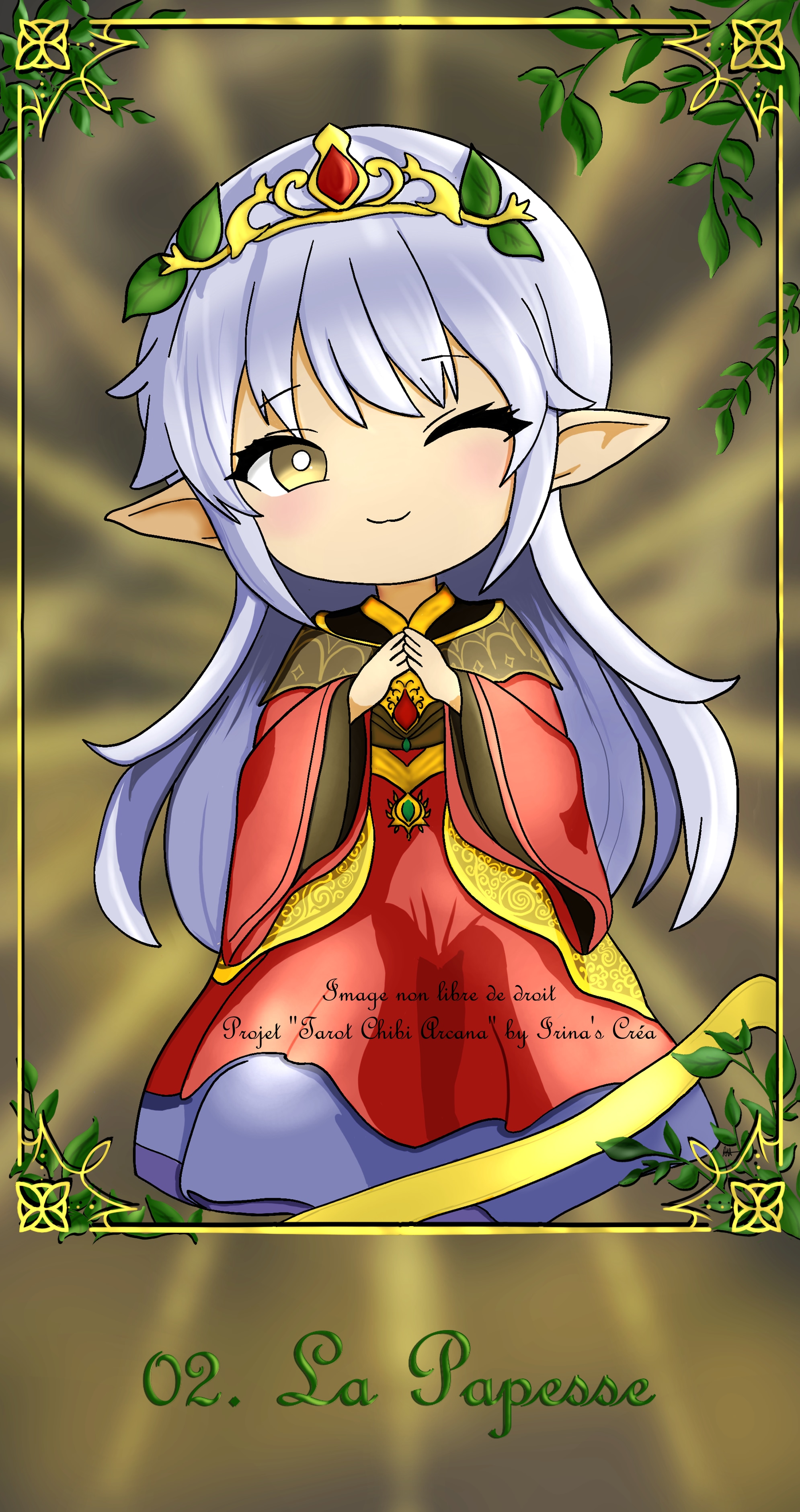 La Papesse _ Tarot chibi arcana par Irina's Créa
