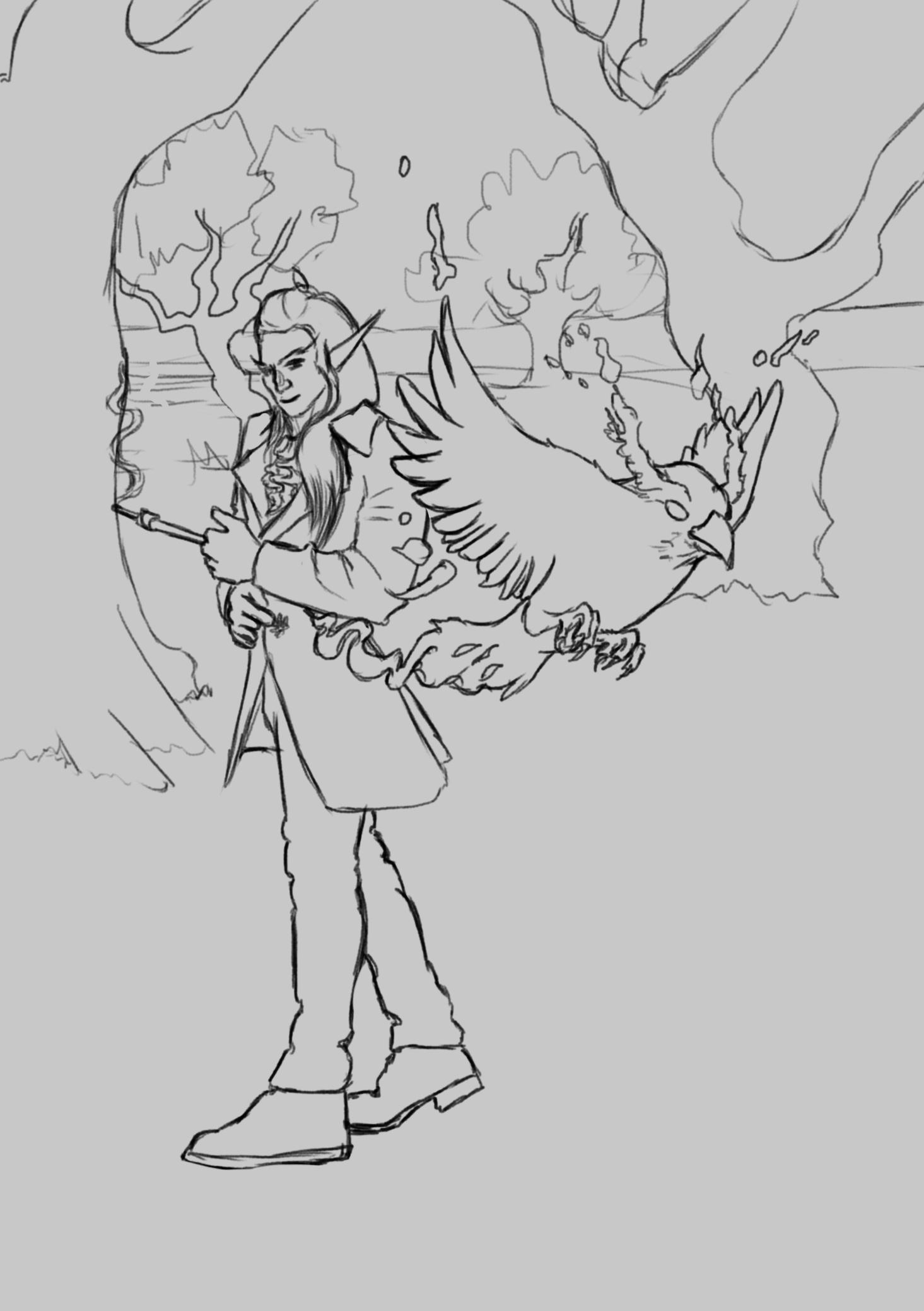 DND - Invocation d'esprit de feu de forêt par Ombregem