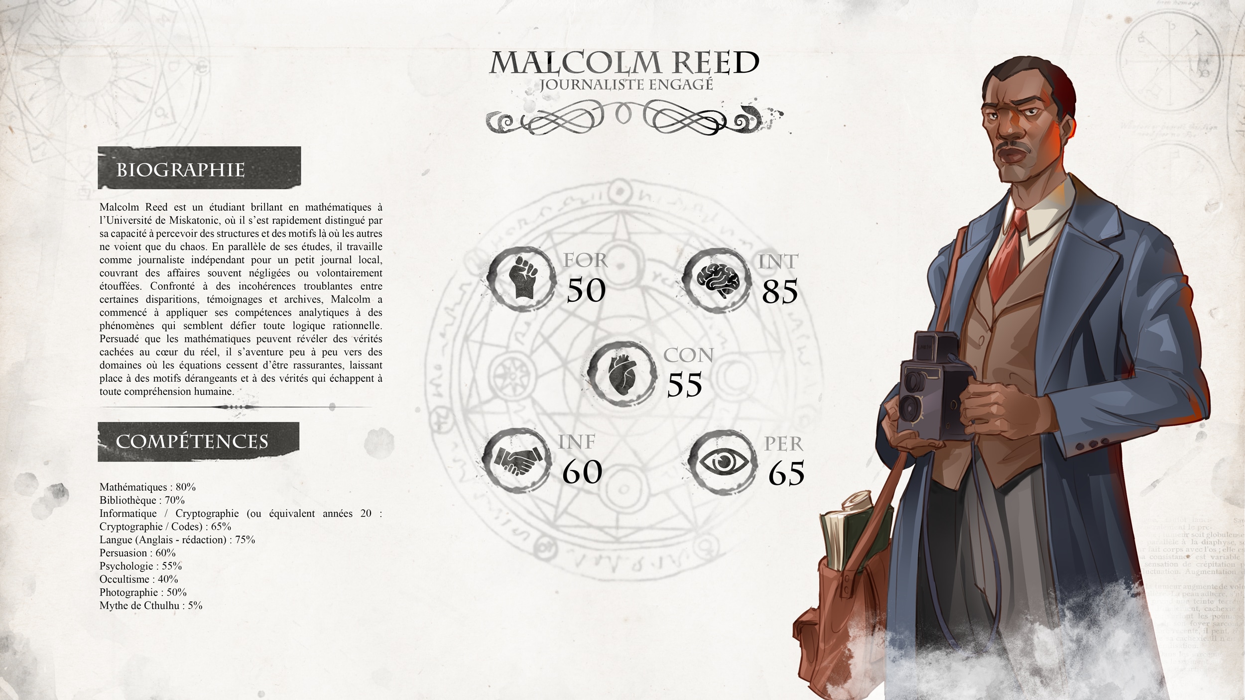 Investigateurs pour L'appel de Cthulhu par Dam Na