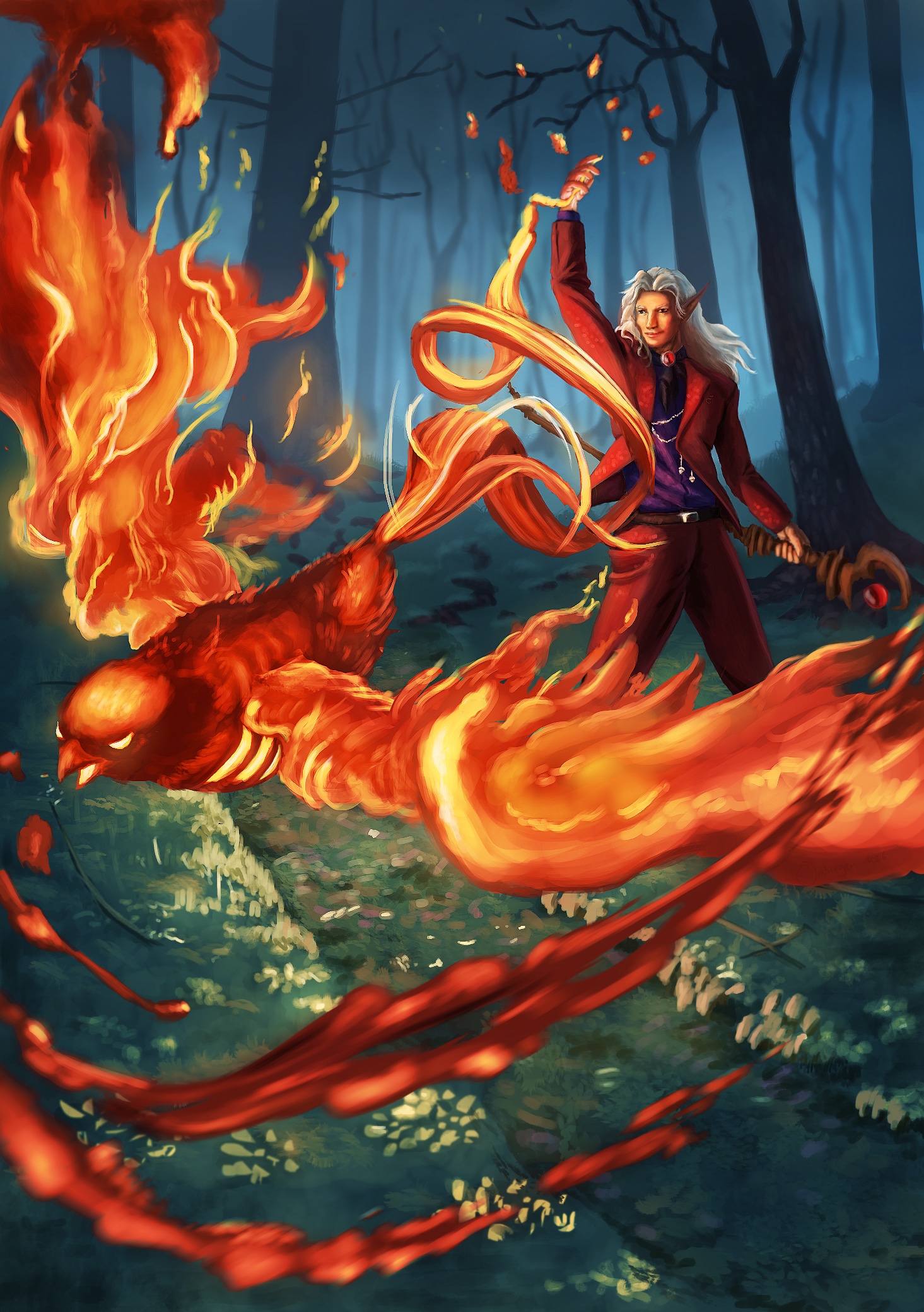 DND - Invocation d'esprit de feu de forêt par Ombregem