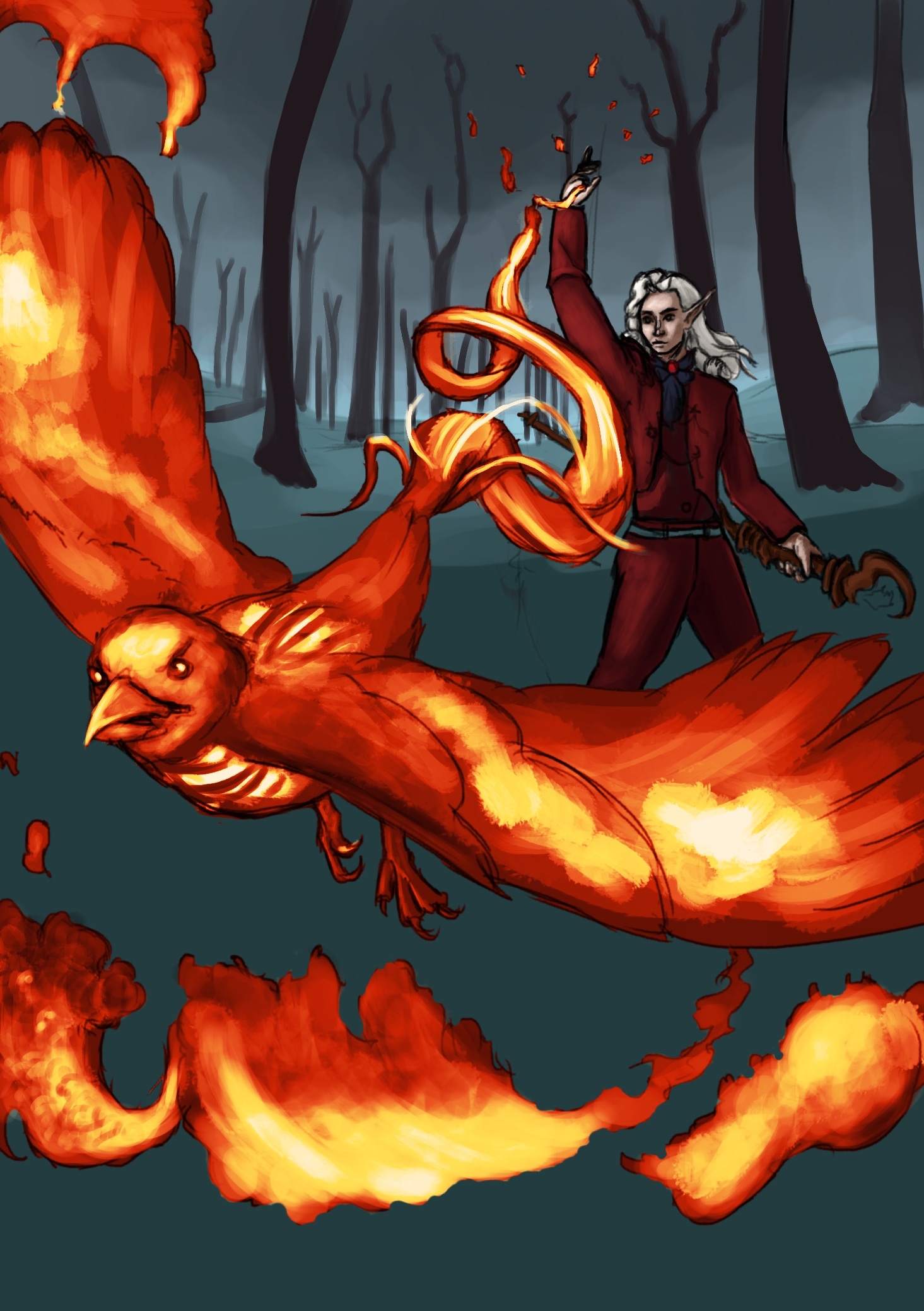 DND - Invocation d'esprit de feu de forêt par Ombregem
