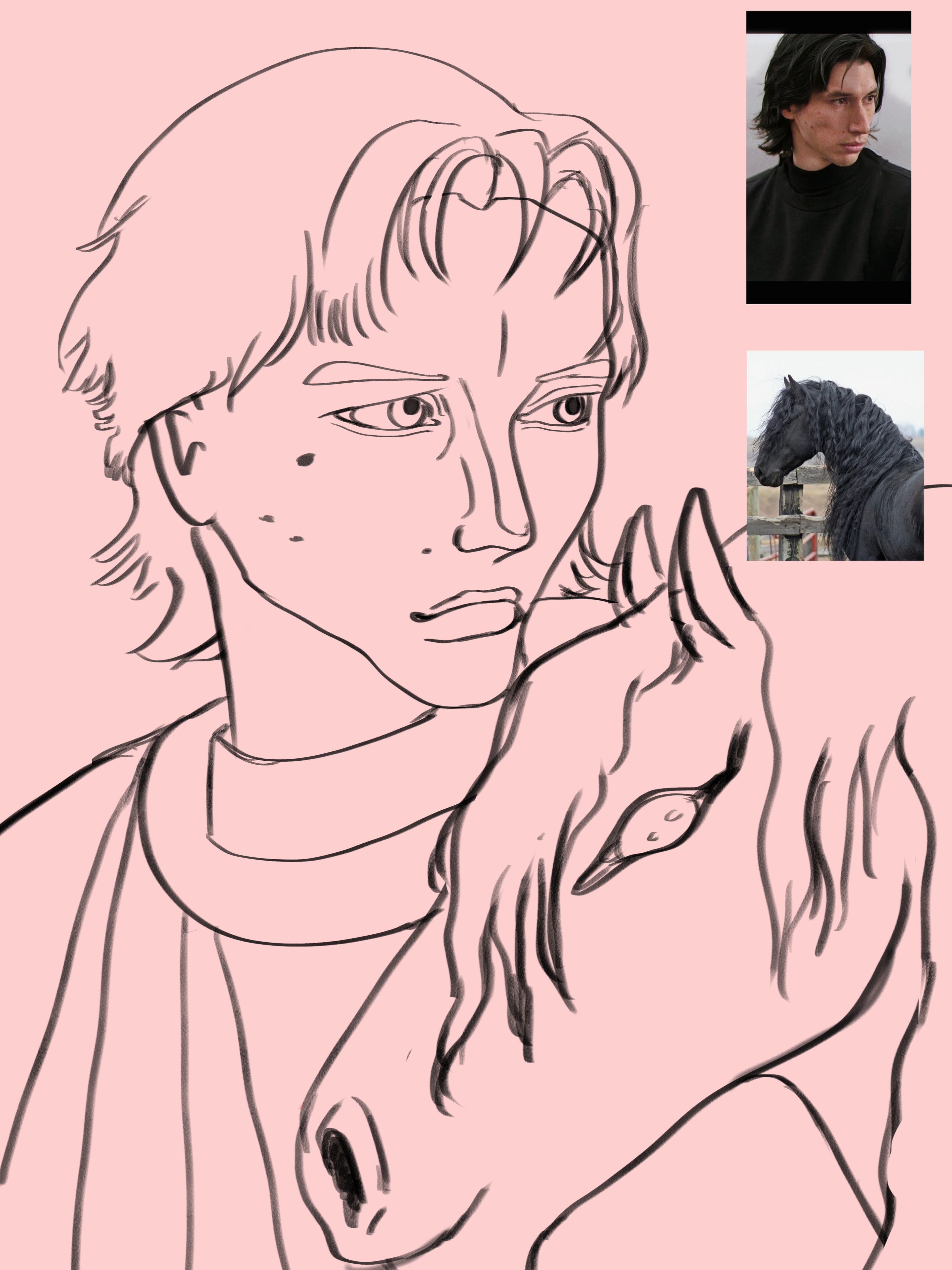 5/30 Portrait étalon Noir 🐴 par Lagoon Feather