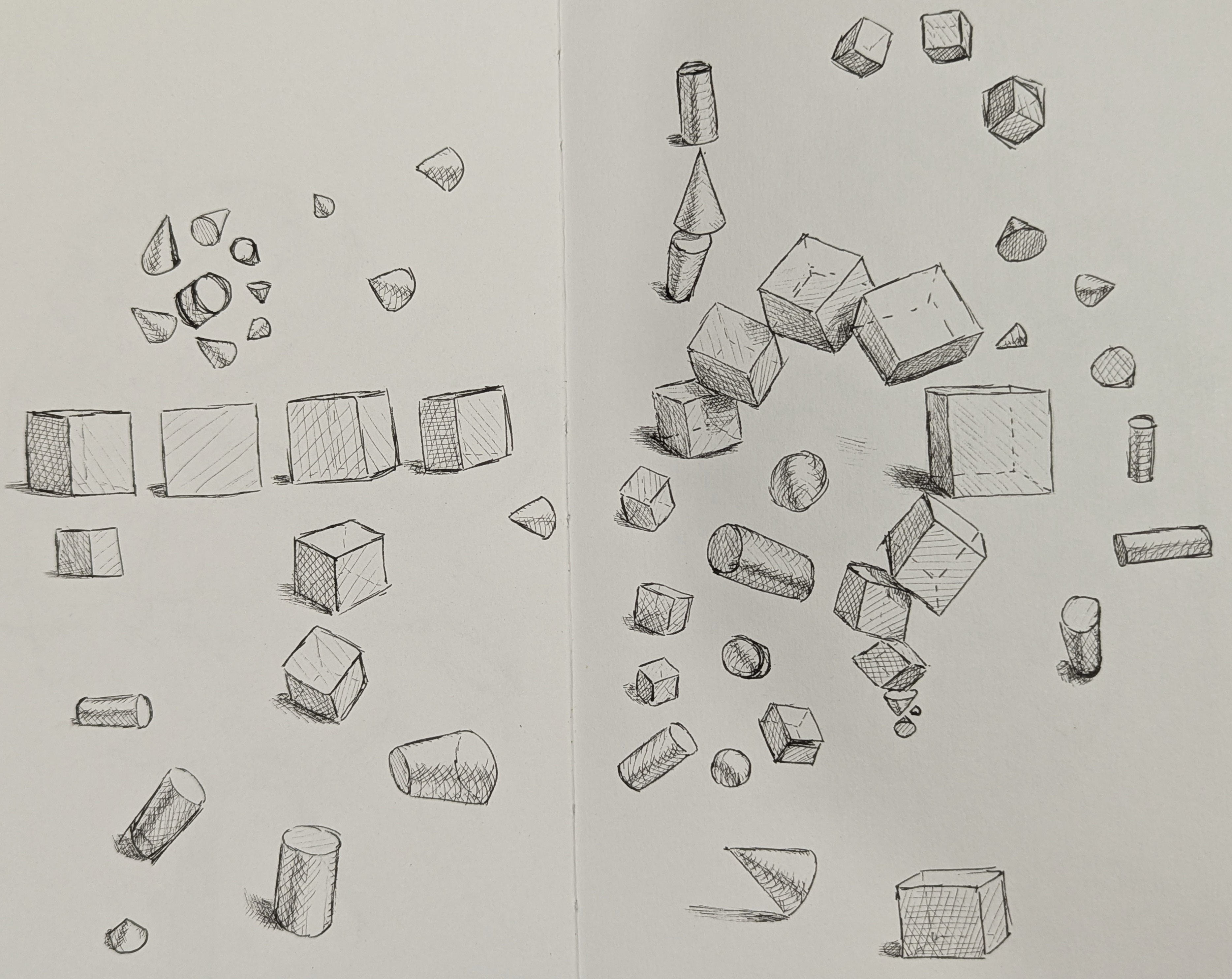 Tradi - Etudes aux feutres fins / crayons graphites par bougnat