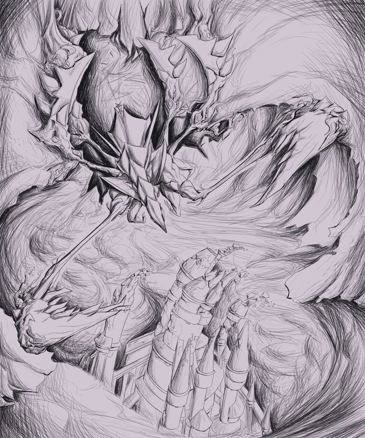 Illustration créature : Faucheur dimensionnel par 1 neas