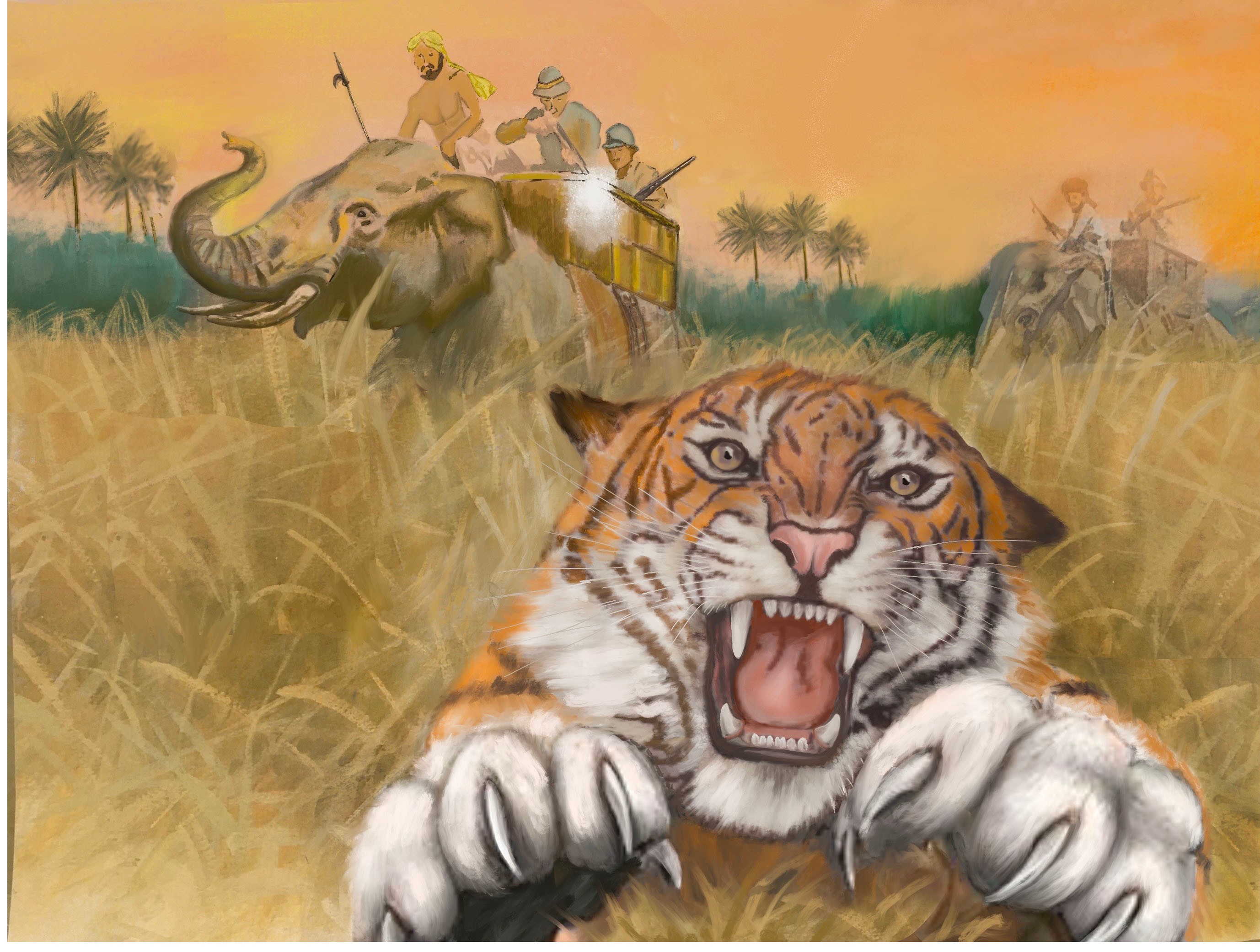 Chasse au tigre par Pat-Can