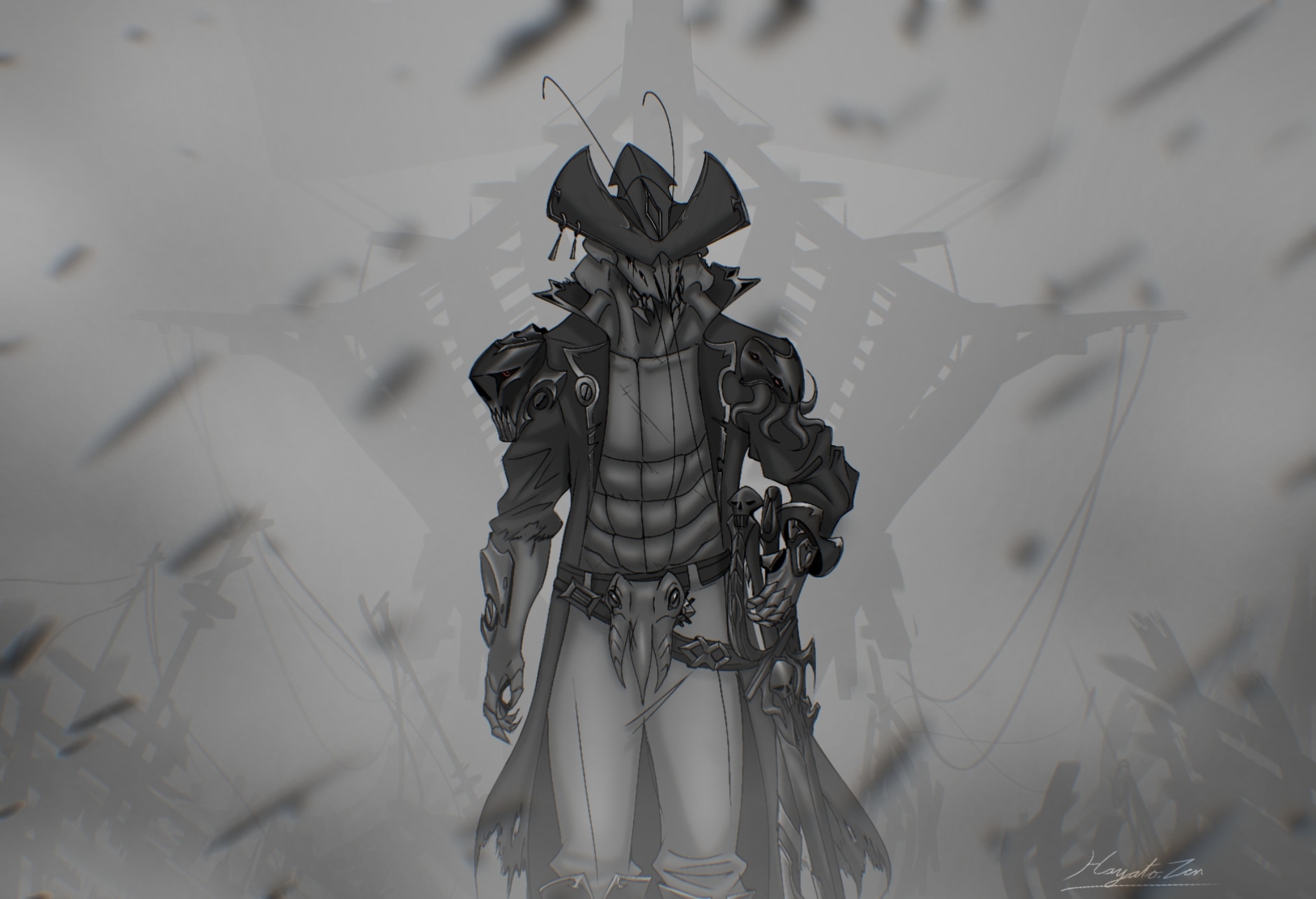 Le capitaine du black bones "Challenge #20" par Hayato Zen