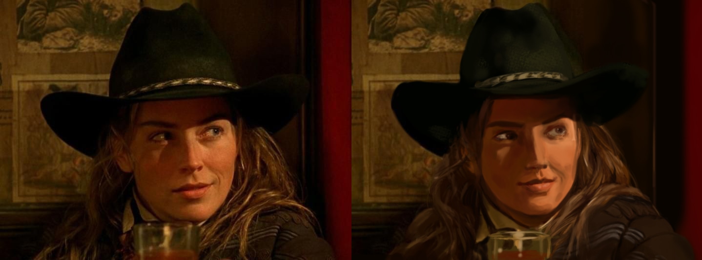 etude d'après une capture d'écran de film par Redaldo