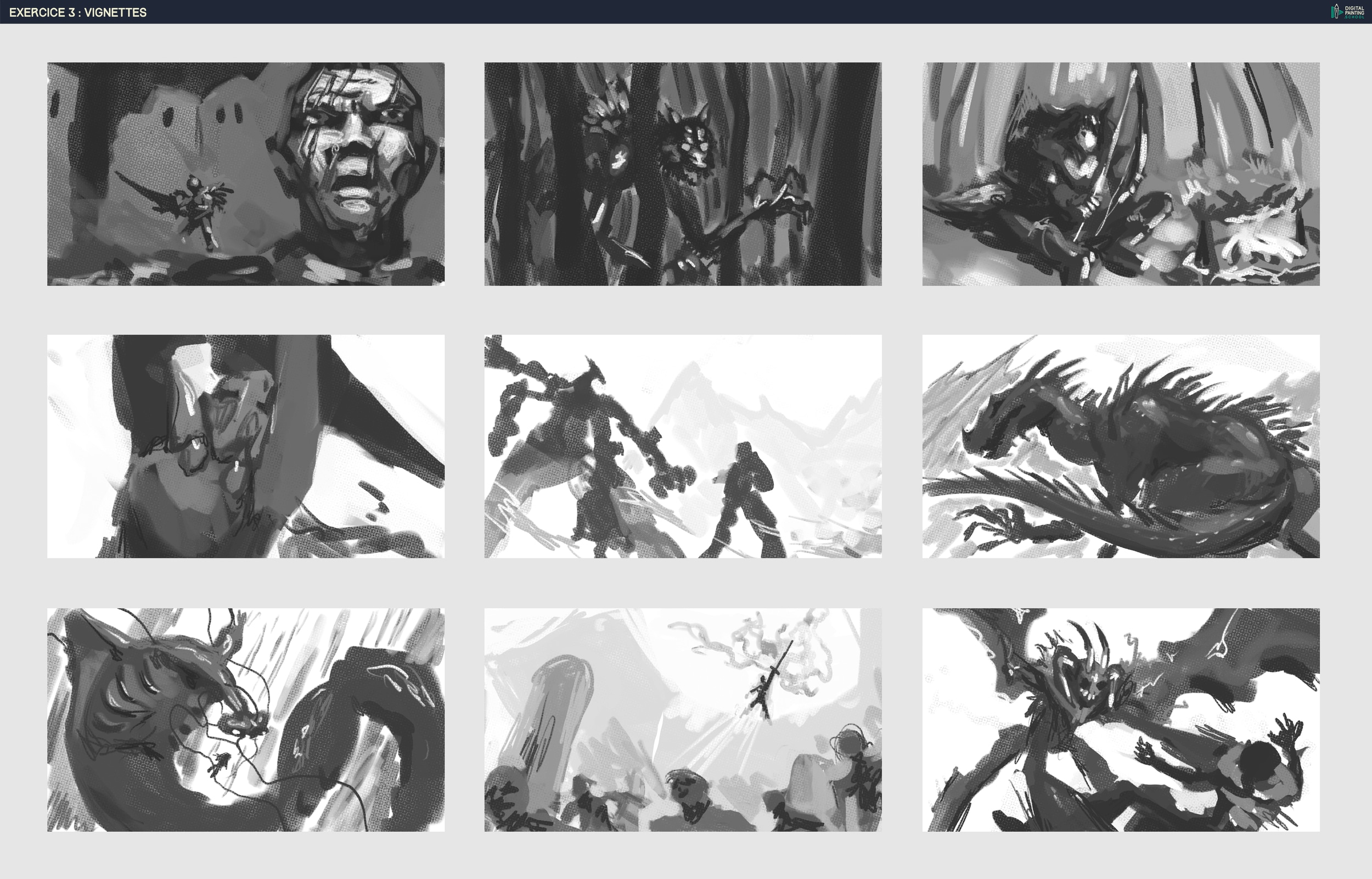 exercice faire des vignettes pour composition par Redaldo