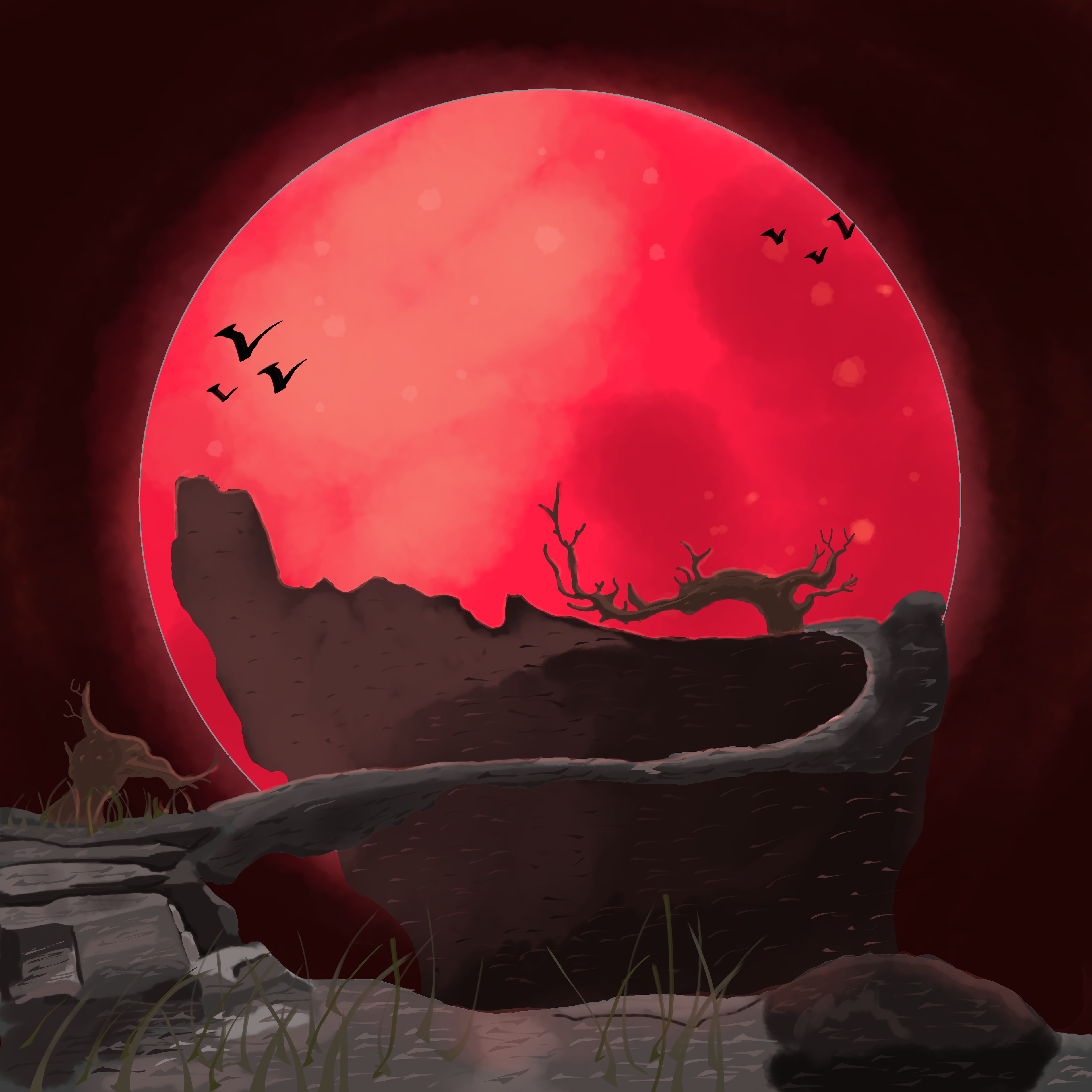 Lune rouge par raquaza