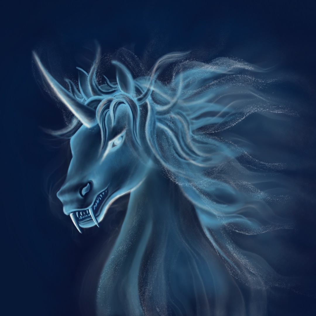 Inktober J5 : "Licorne" & "Dents pointues" par Kyrra