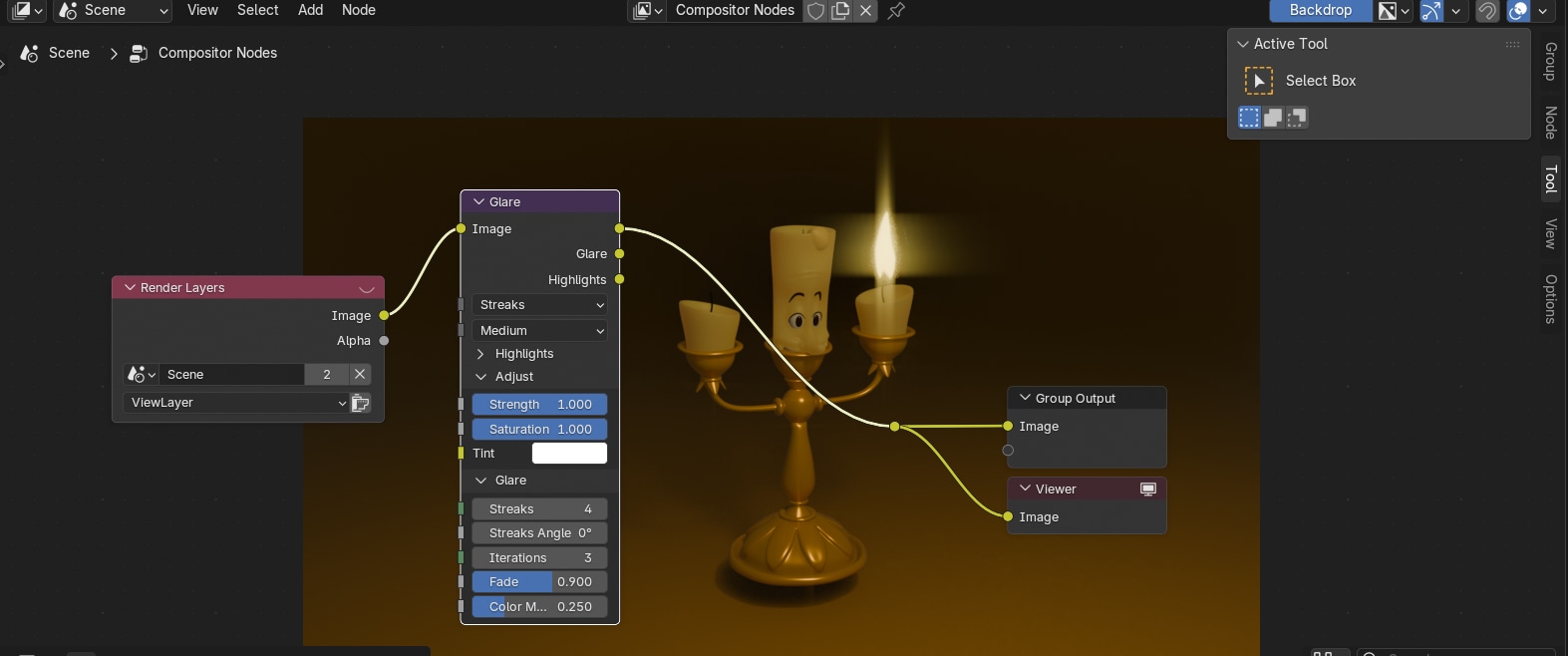 Test de scatering dans Blender par tanukim3