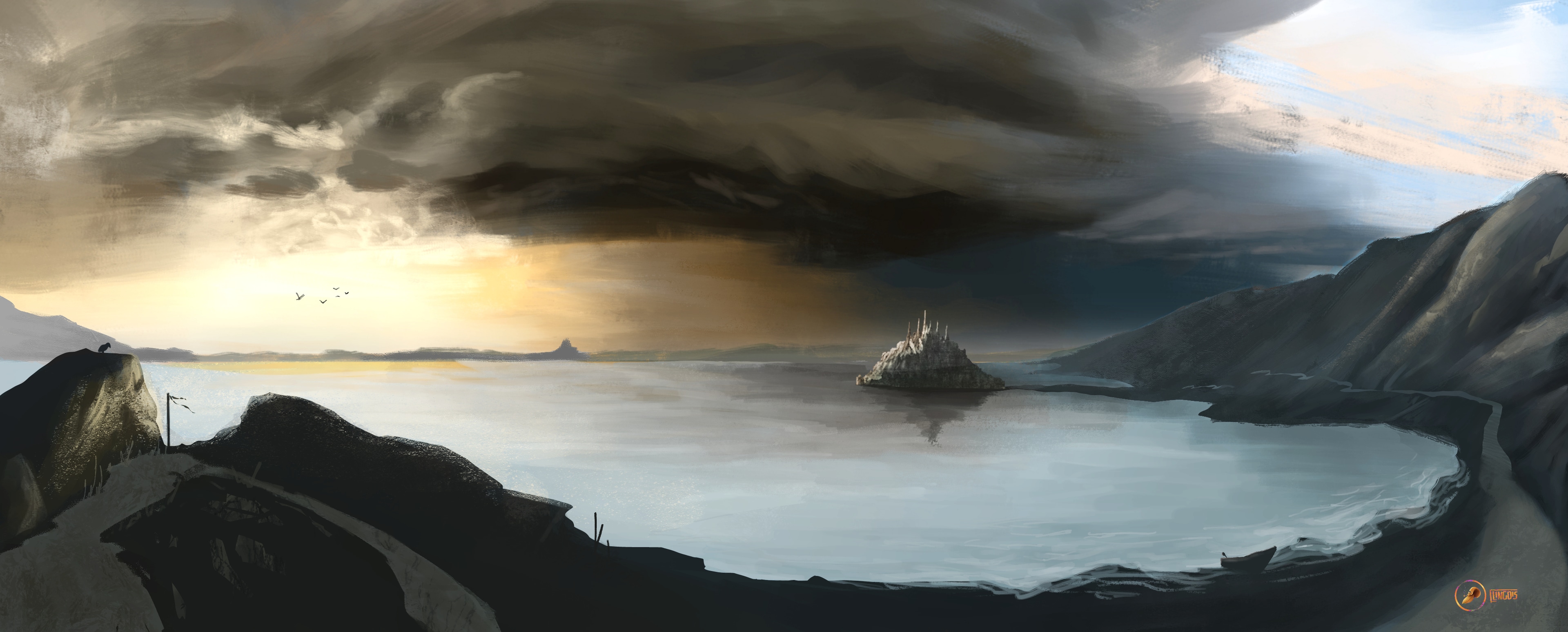 Orage sur la crique par franco_dino