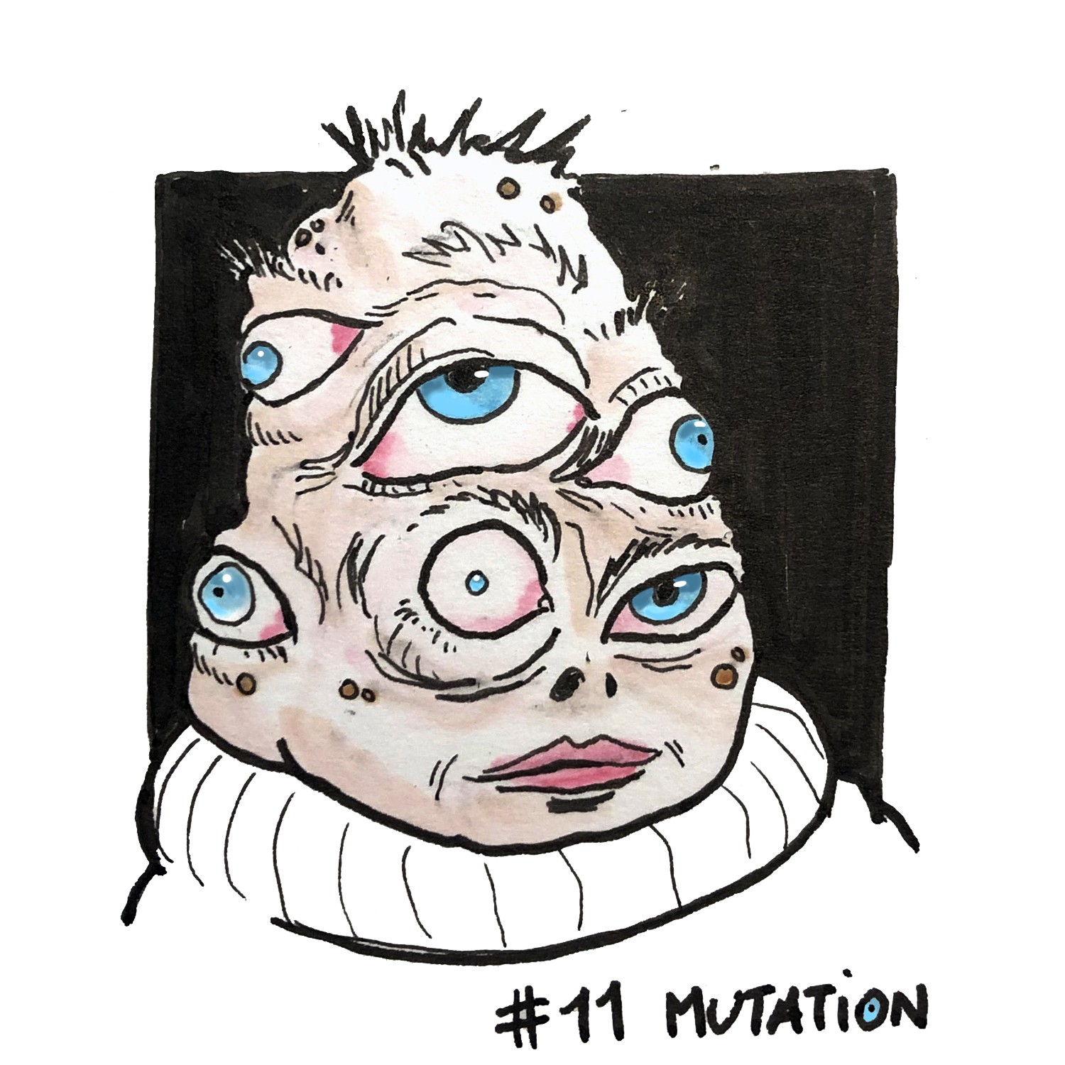 11- "Mutation" INKTOBER 2021 - Liste Adrinktober par Max ReivillO