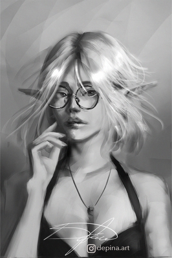 Portrait en valeur 🎨 par eska